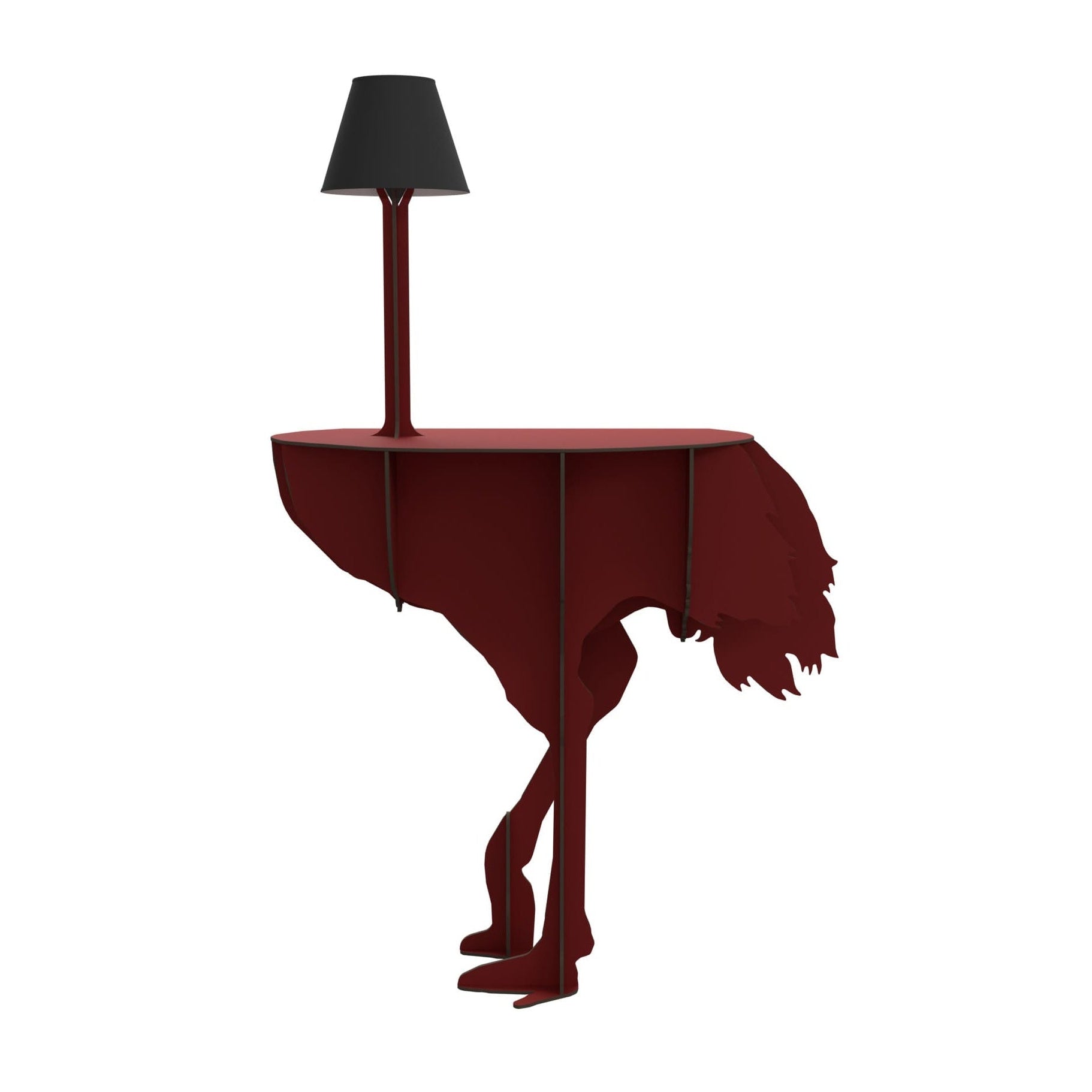 Console with lamp DIVA LUCIA burgundy