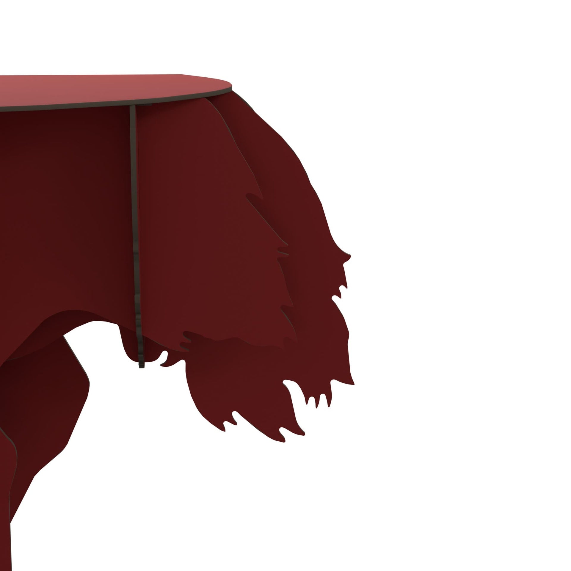 Console with lamp DIVA LUCIA burgundy