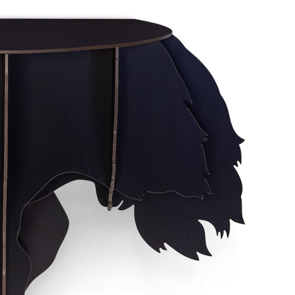 Console with lamp DIVA LUCIA black