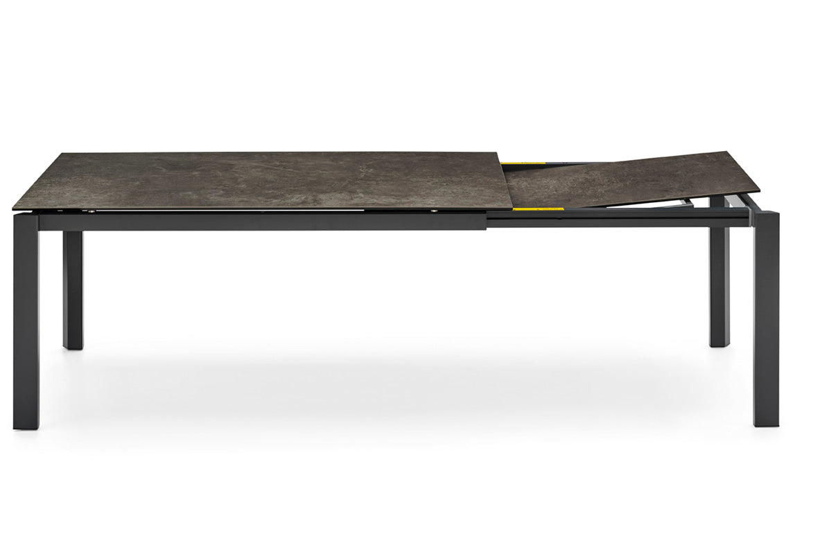 Expandable Table DUCA with Graphite Top and Black Base