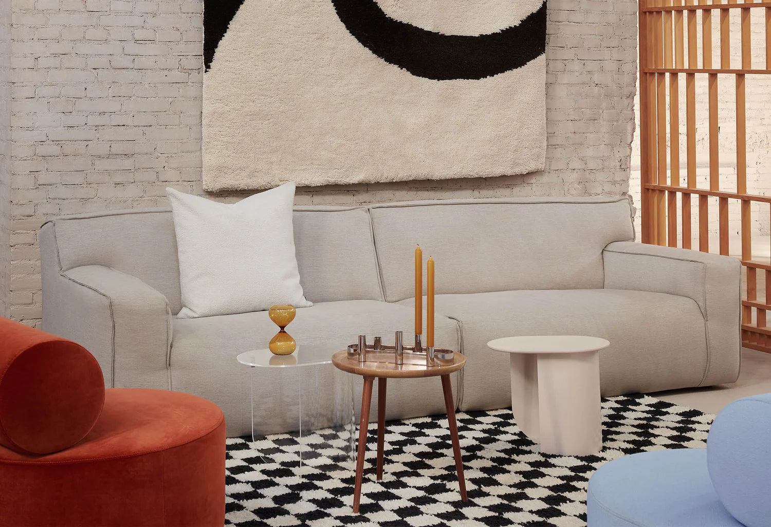 PLATEAU Blue Side Table