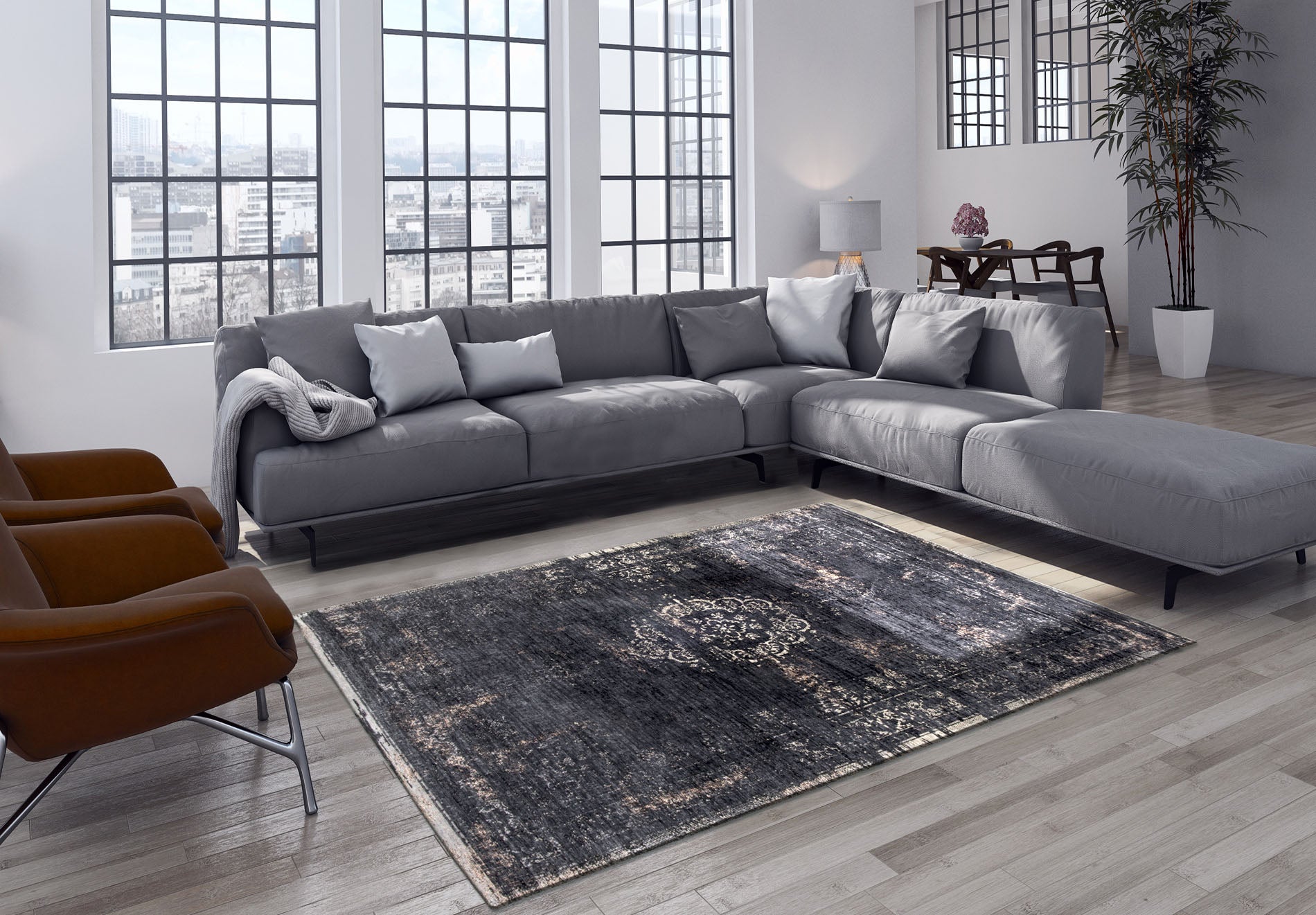 Medallon Mineralon Black Carpet Black