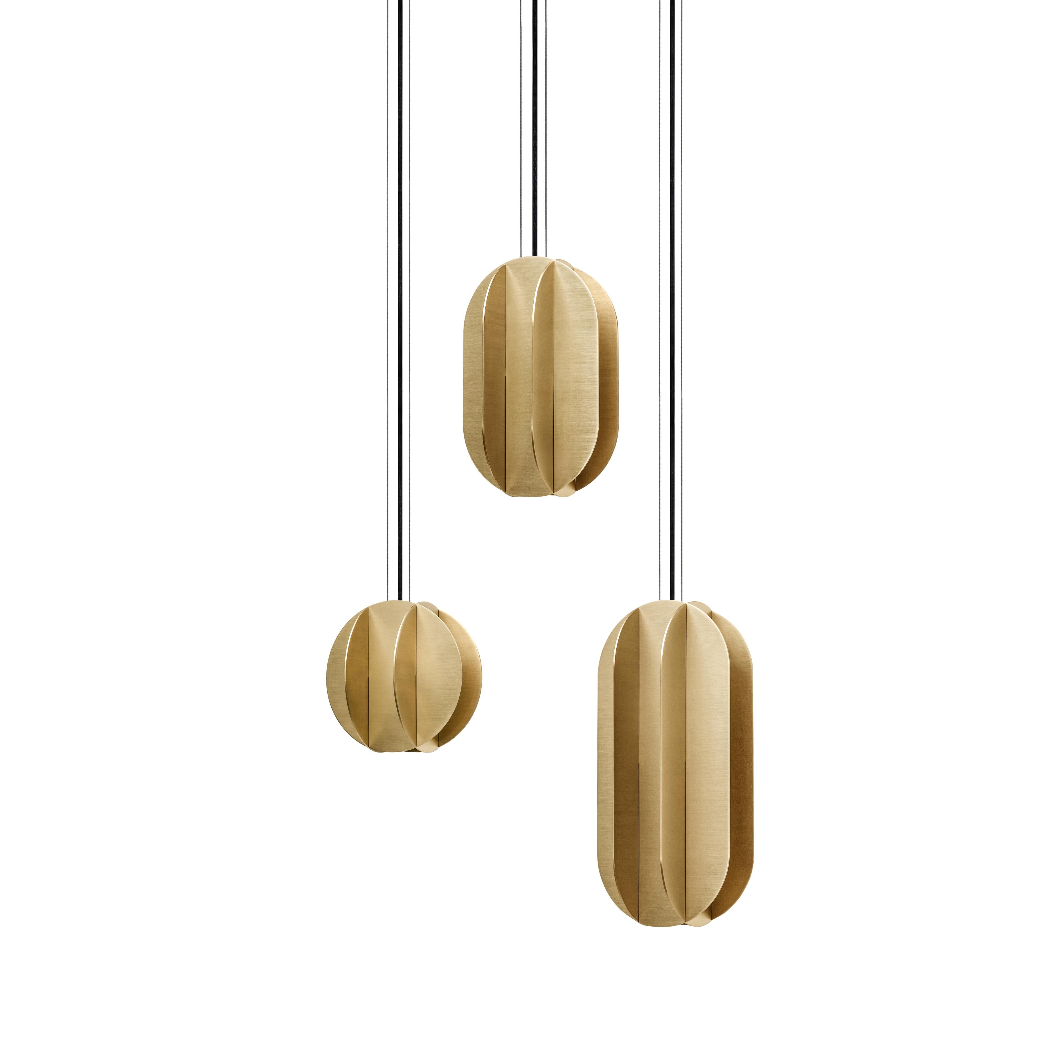 Round Pendant Lamp EL Brass