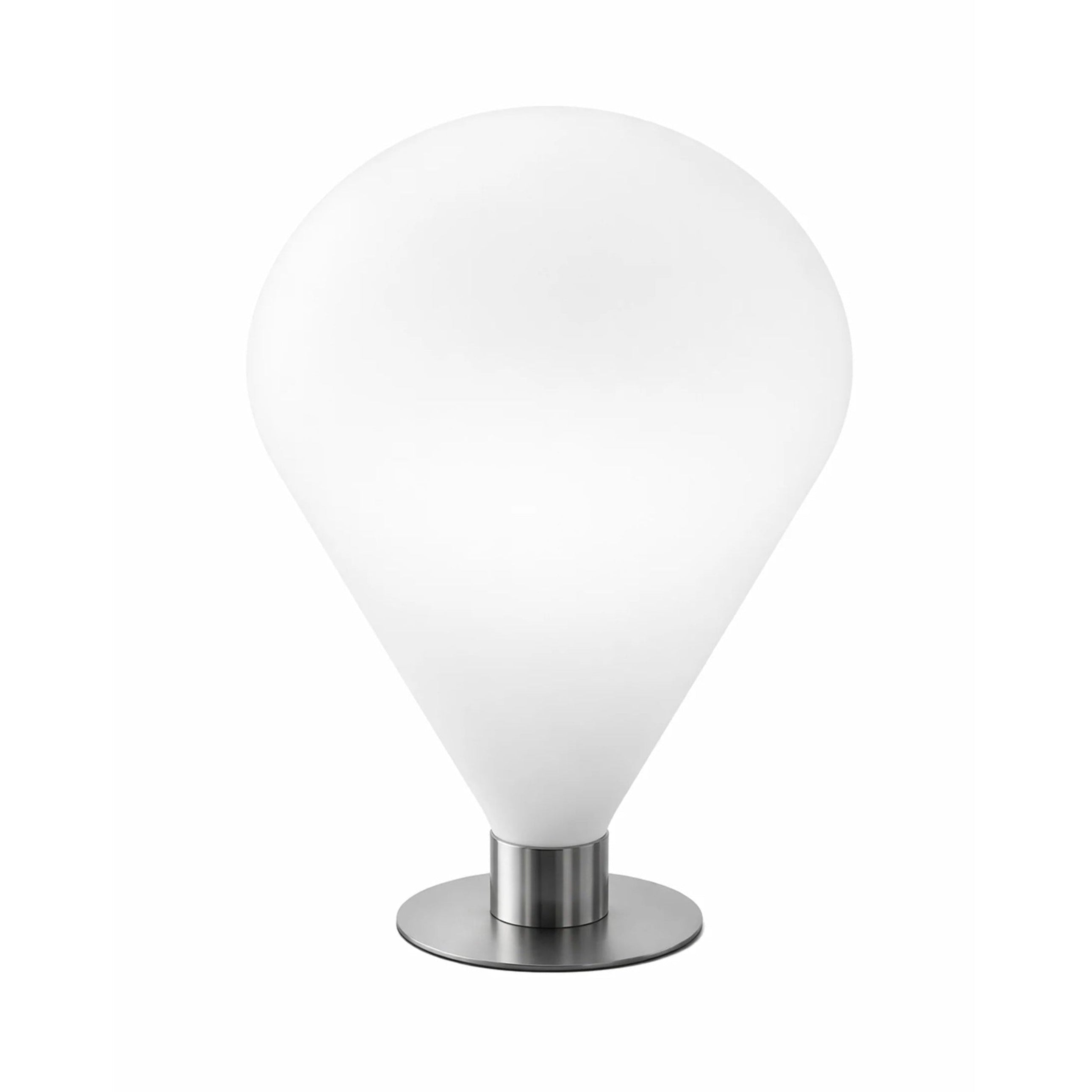 Table lamp ELY white shade with silver base