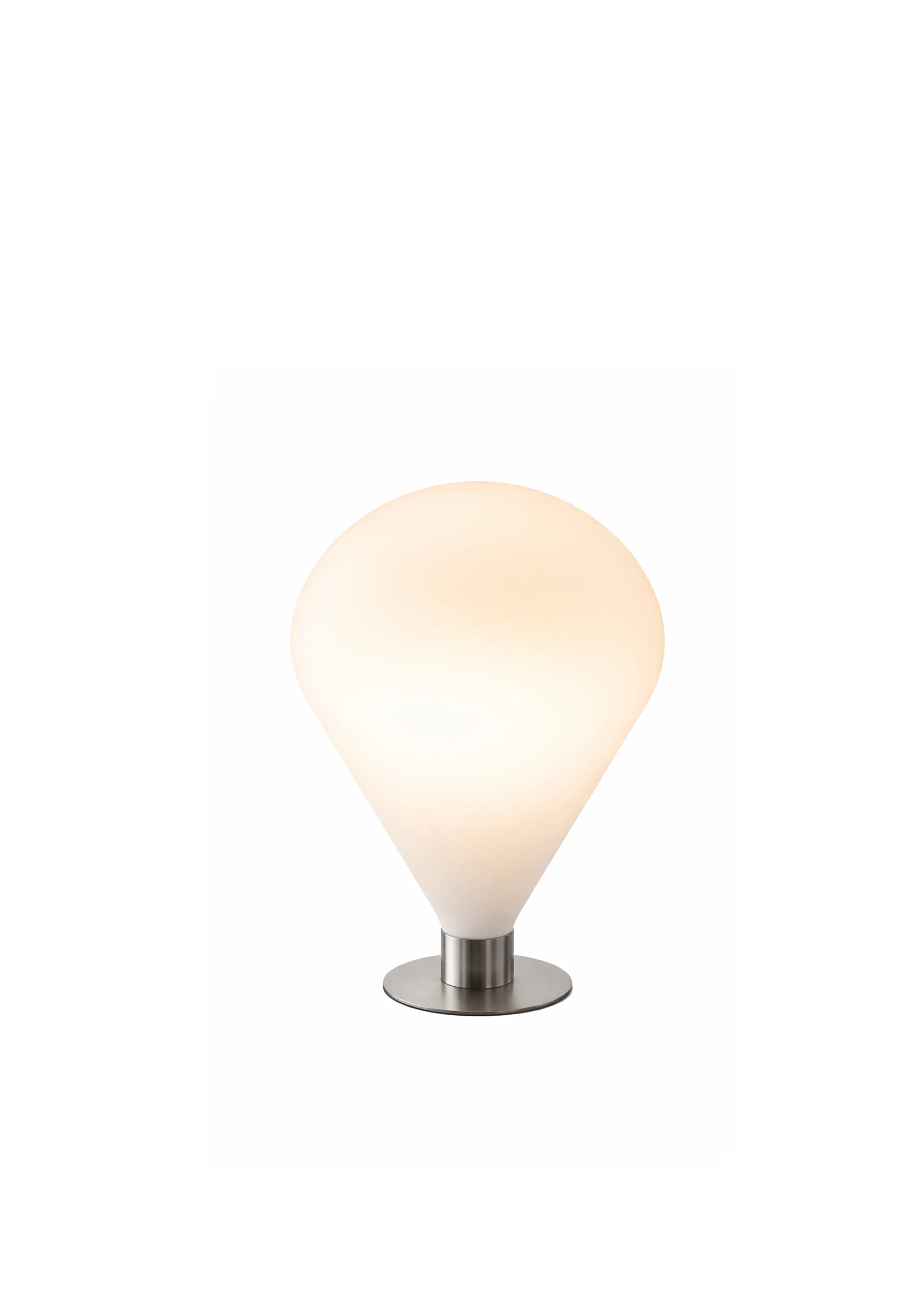 Table lamp ELY white shade with silver base