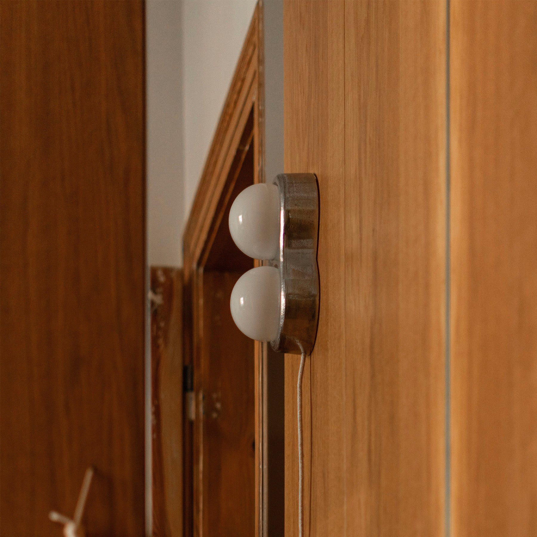SWING Wall Lamp with Opal Glass and Aluminum Base