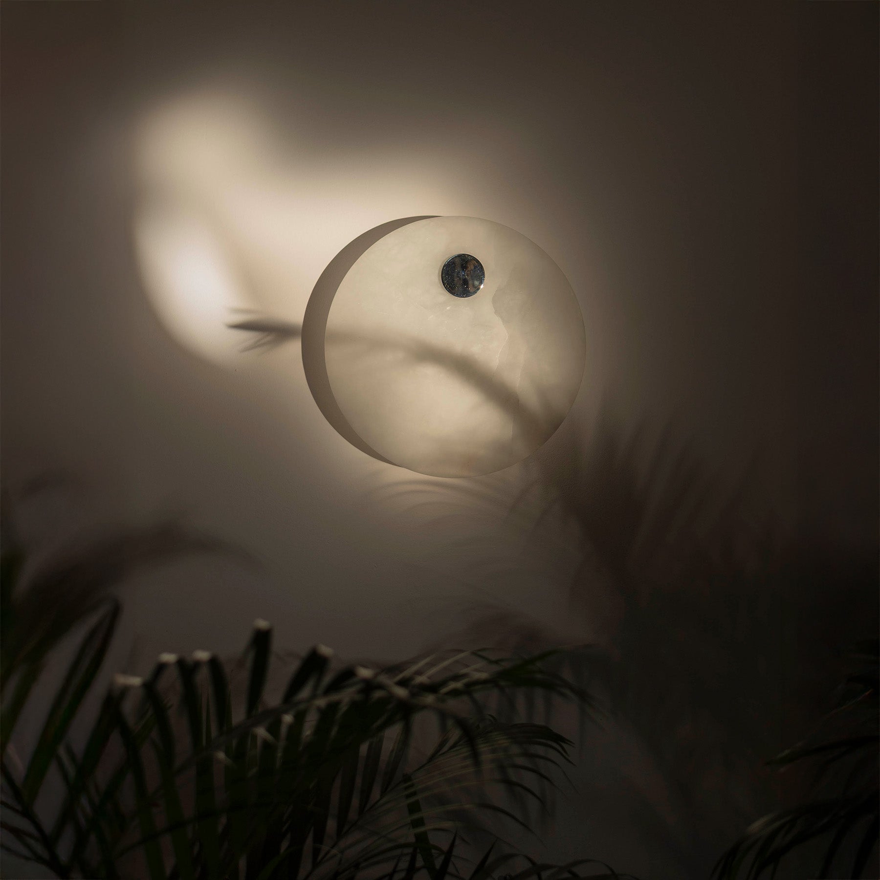 Wandleuchte alabastrowa EOS Nickel