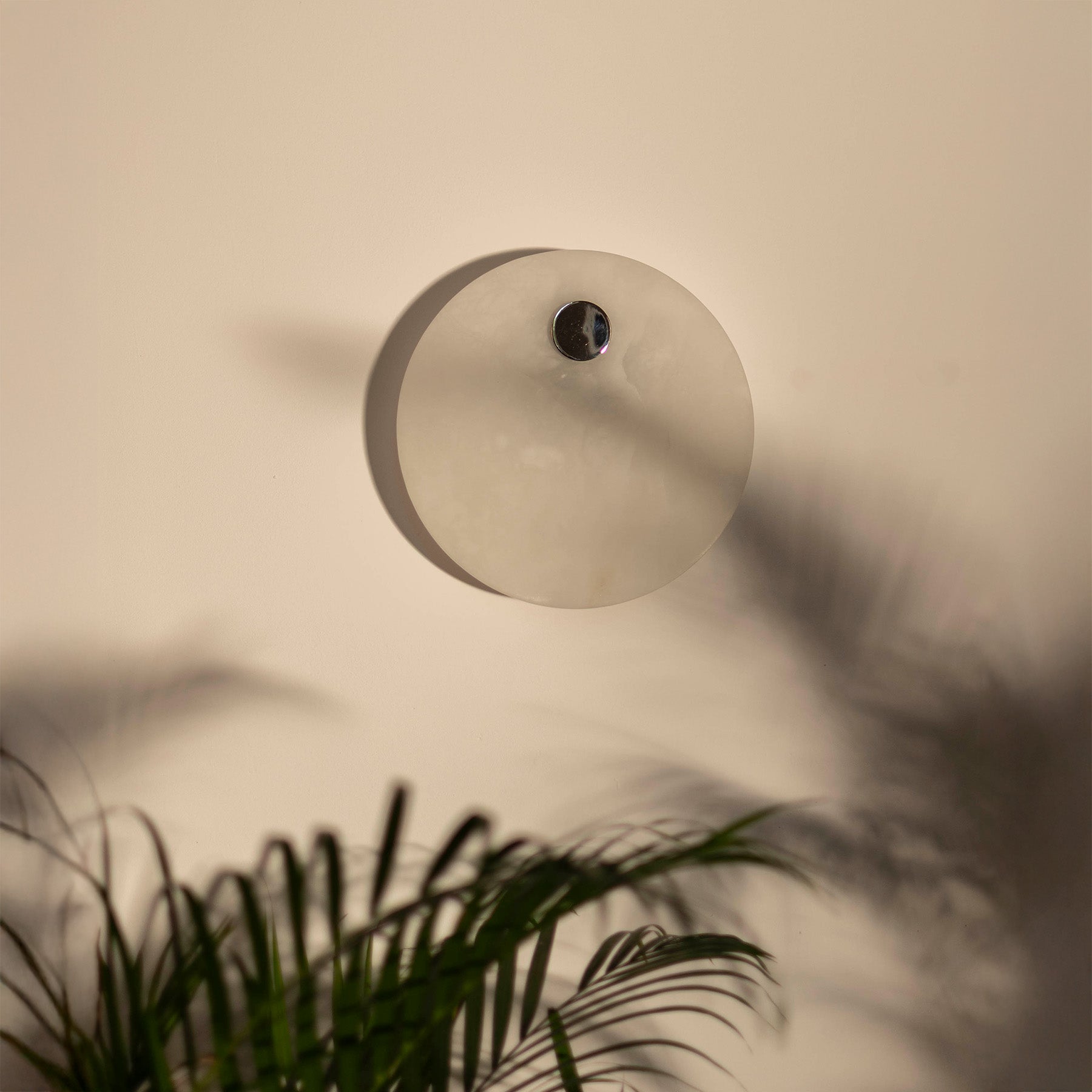 Wandleuchte alabastrowa EOS Nickel