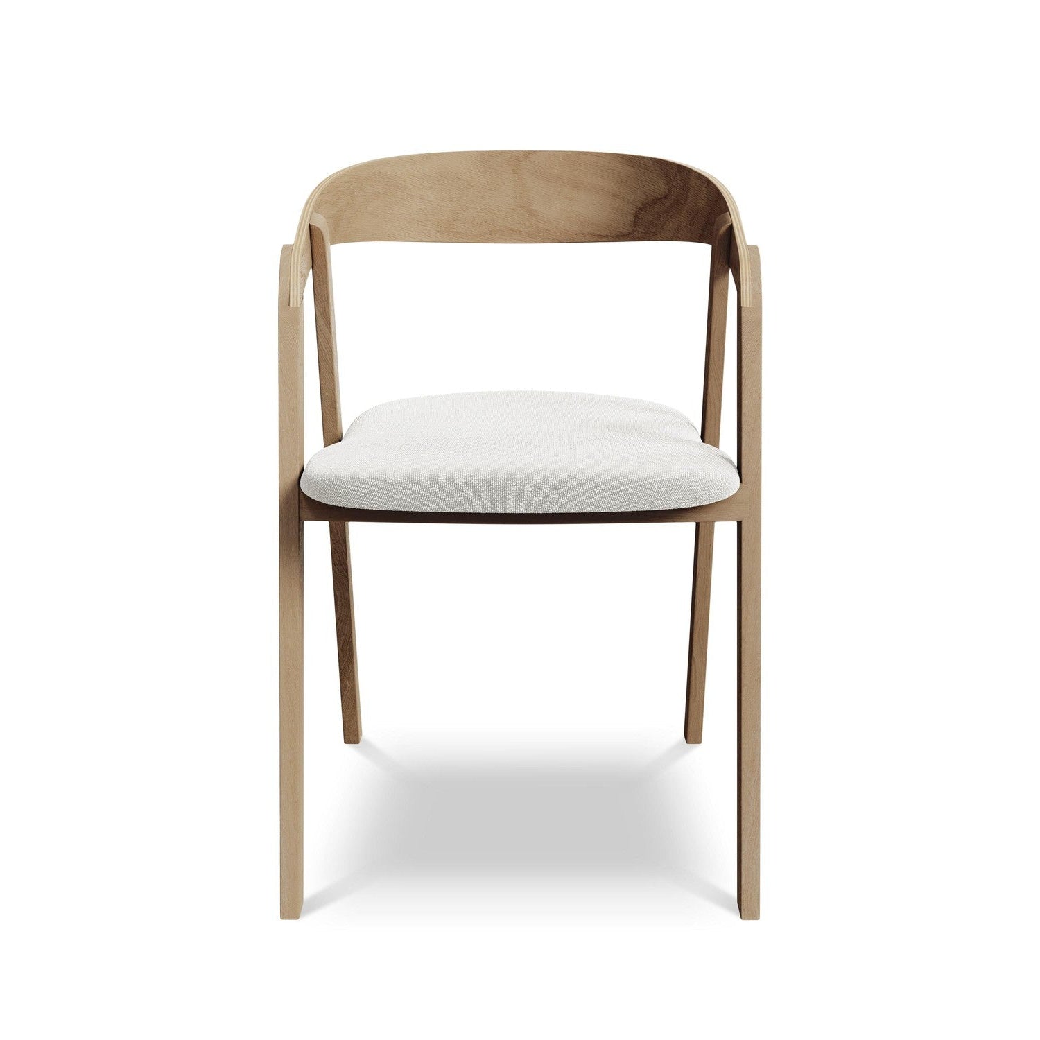 ERIKA chair white boucle with beech base