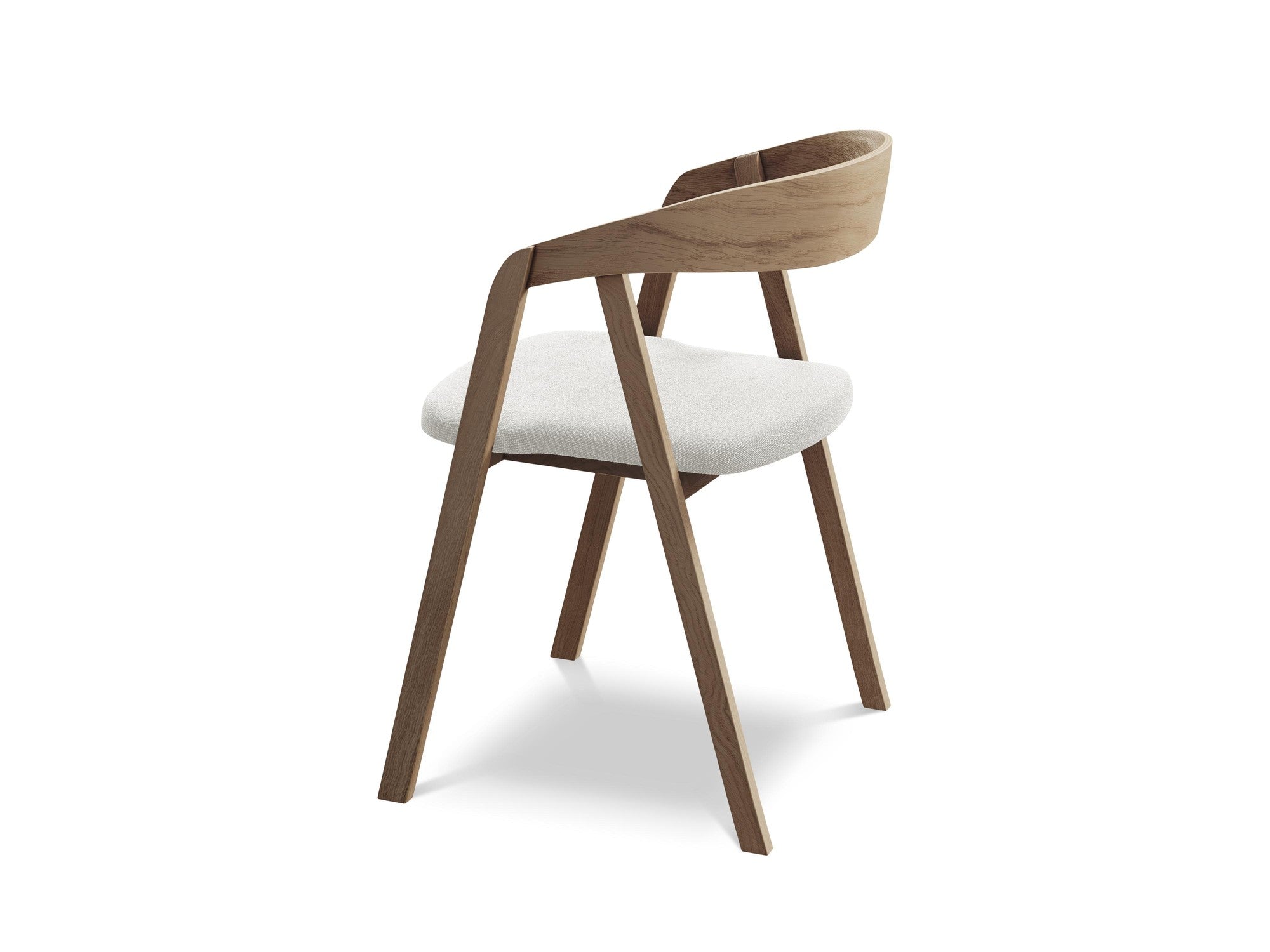 ERIKA chair white boucle with beech base