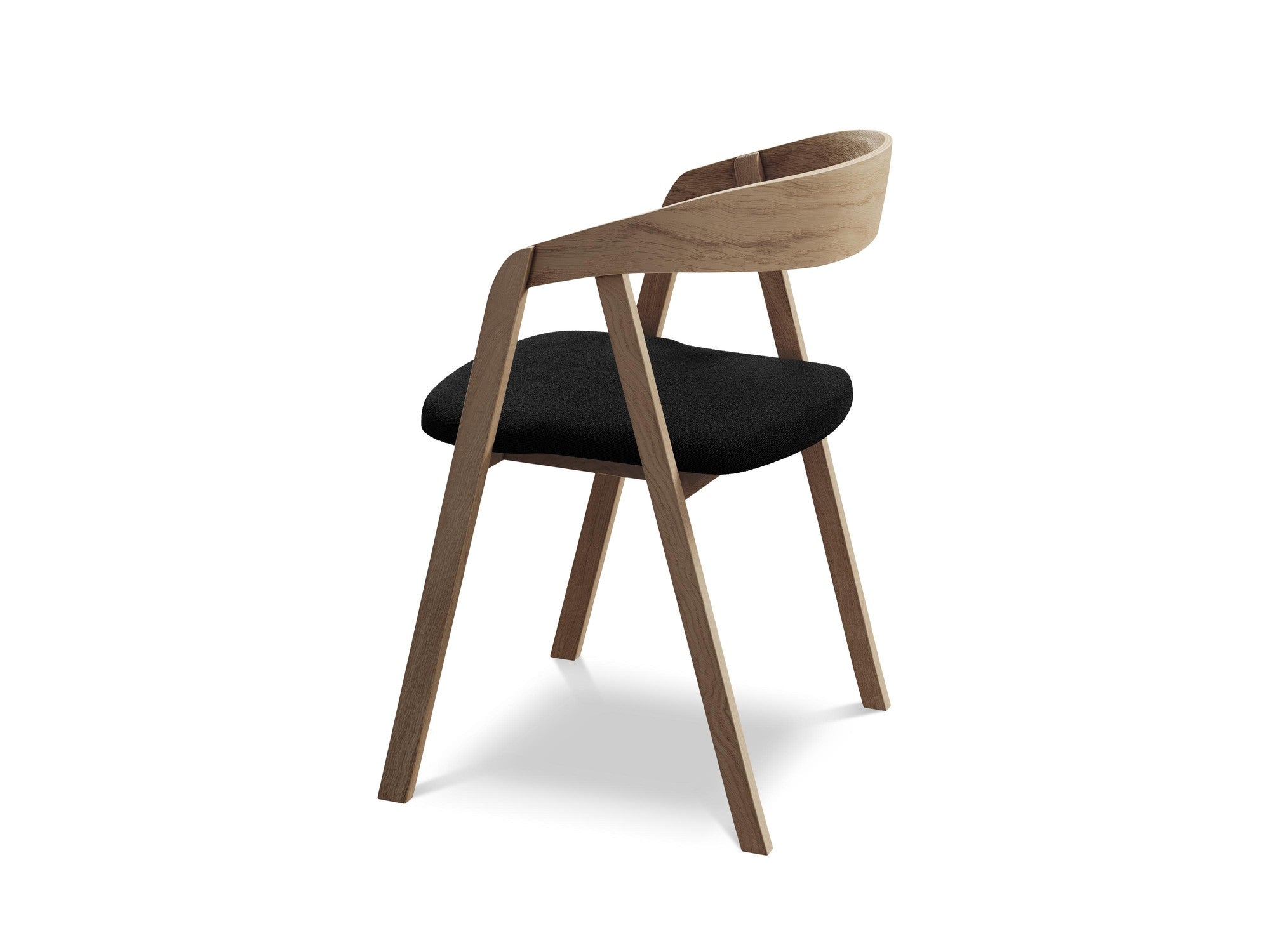 ERIKA chair black boucle with beech base