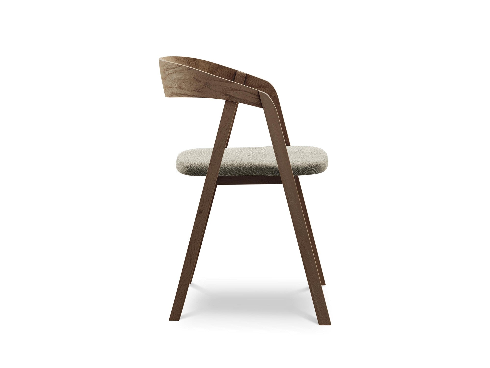 ERIKA chair in taupe boucle with a beech base