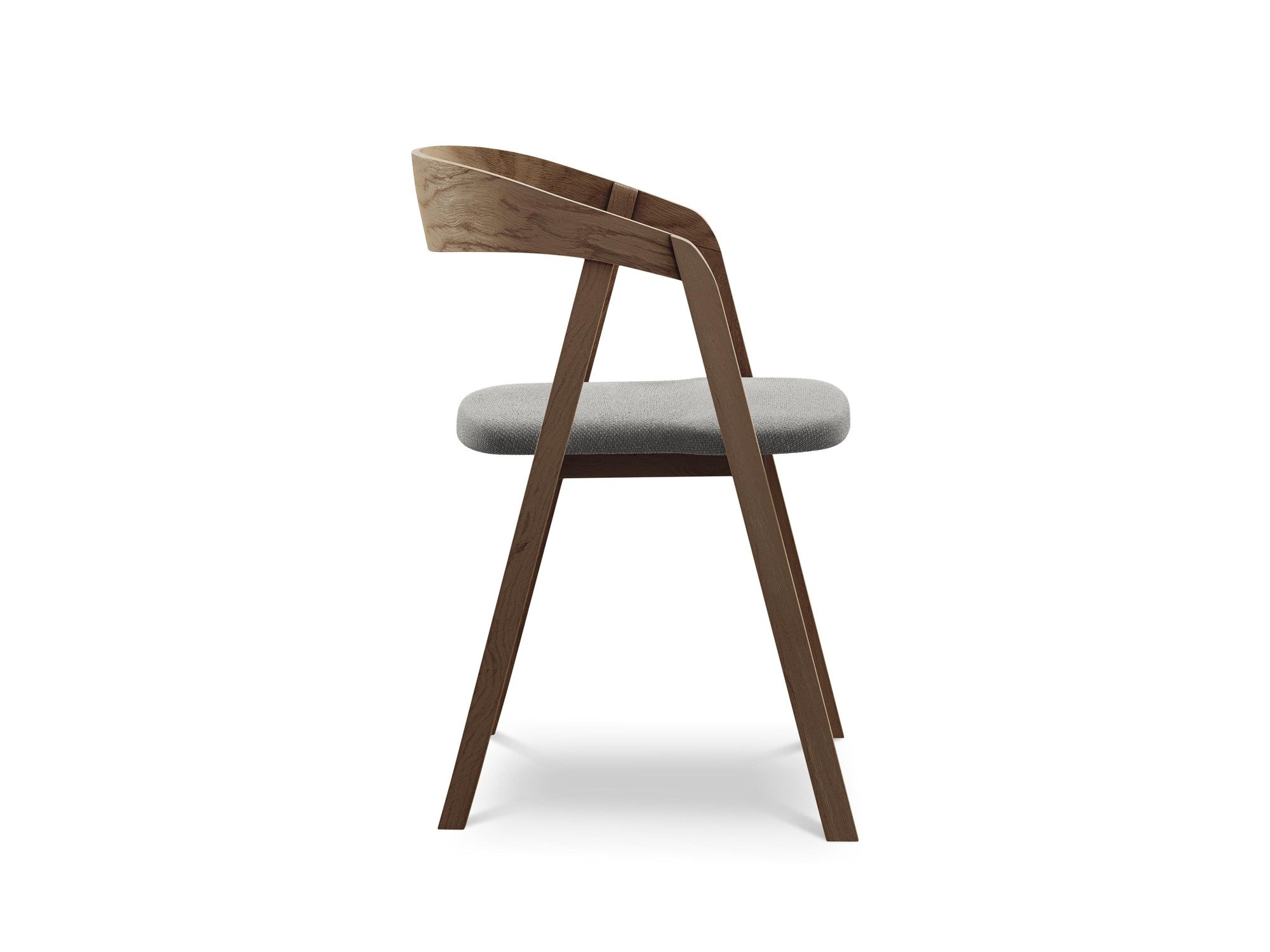 ERIKA chair in light gray boucle with a beech base