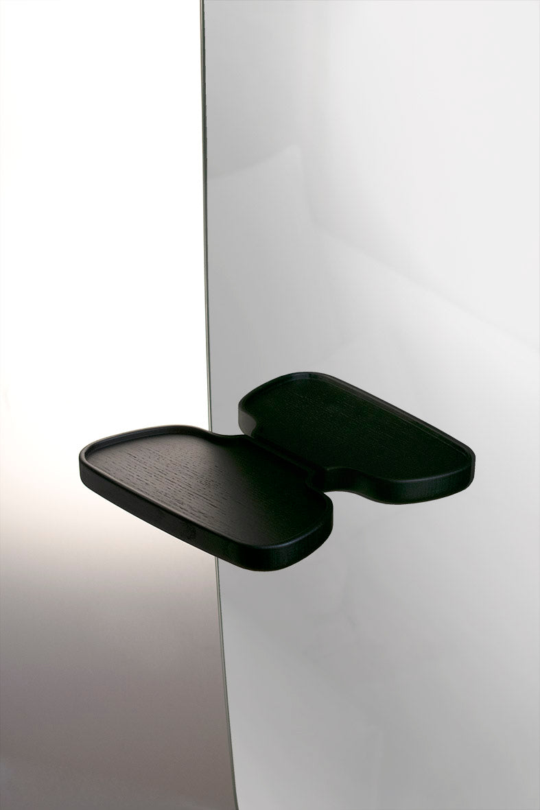 Wall Mirror with Wooden Shelf