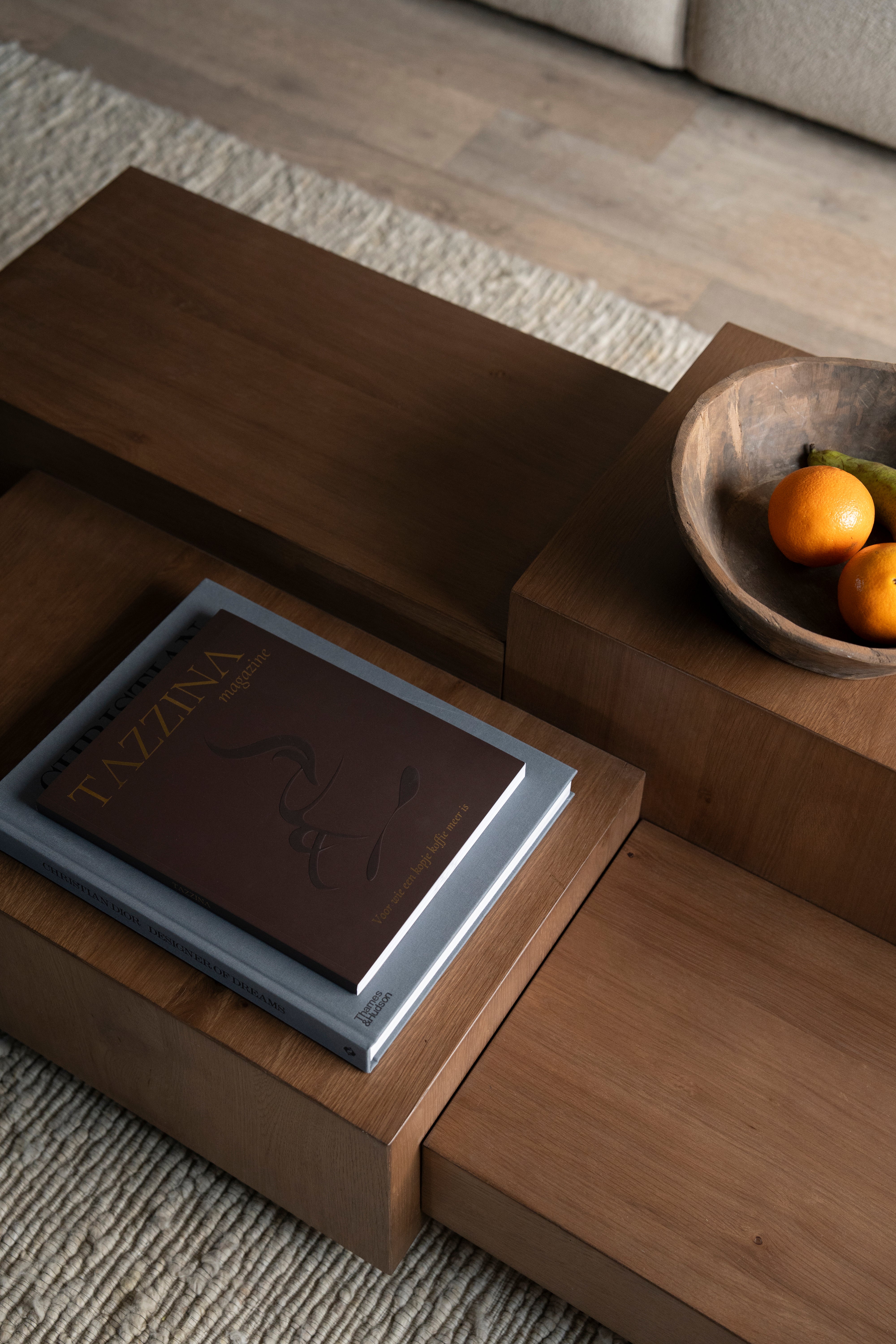 Couchtisch QUINTEN dunkles Eichenfurnier