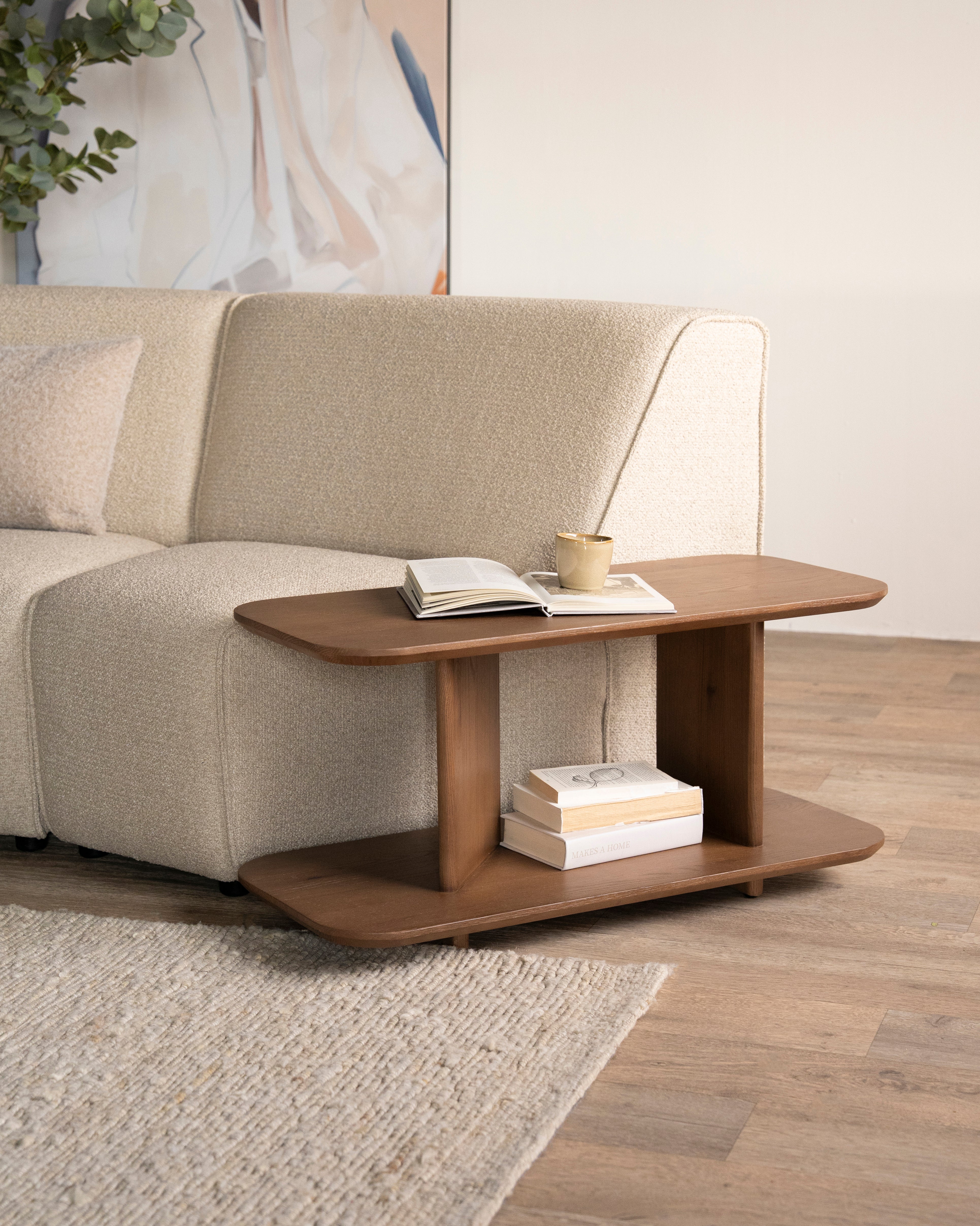 Stolik boczny TY ciemne drewno dębowe