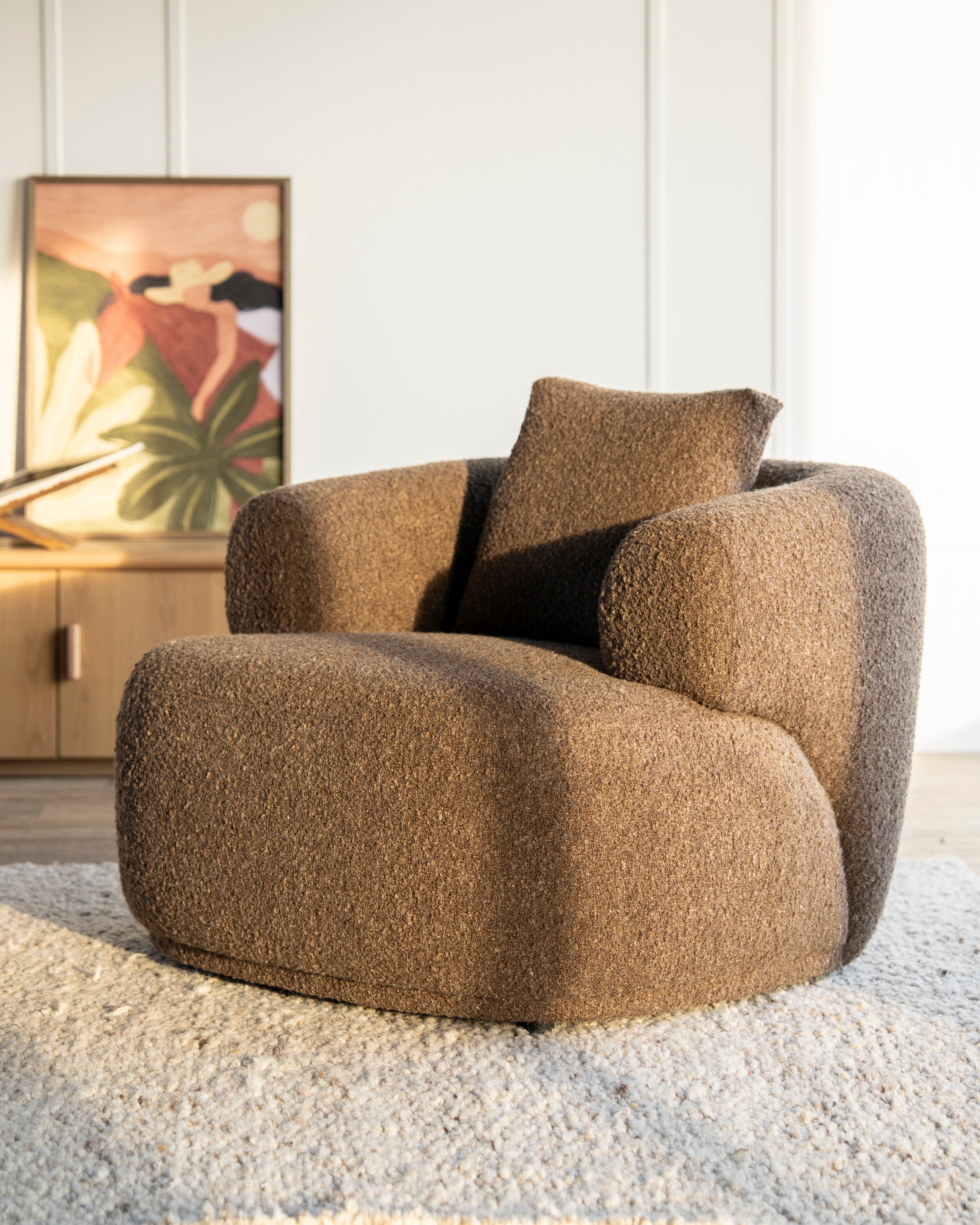 BRUNO Armchair in Brown