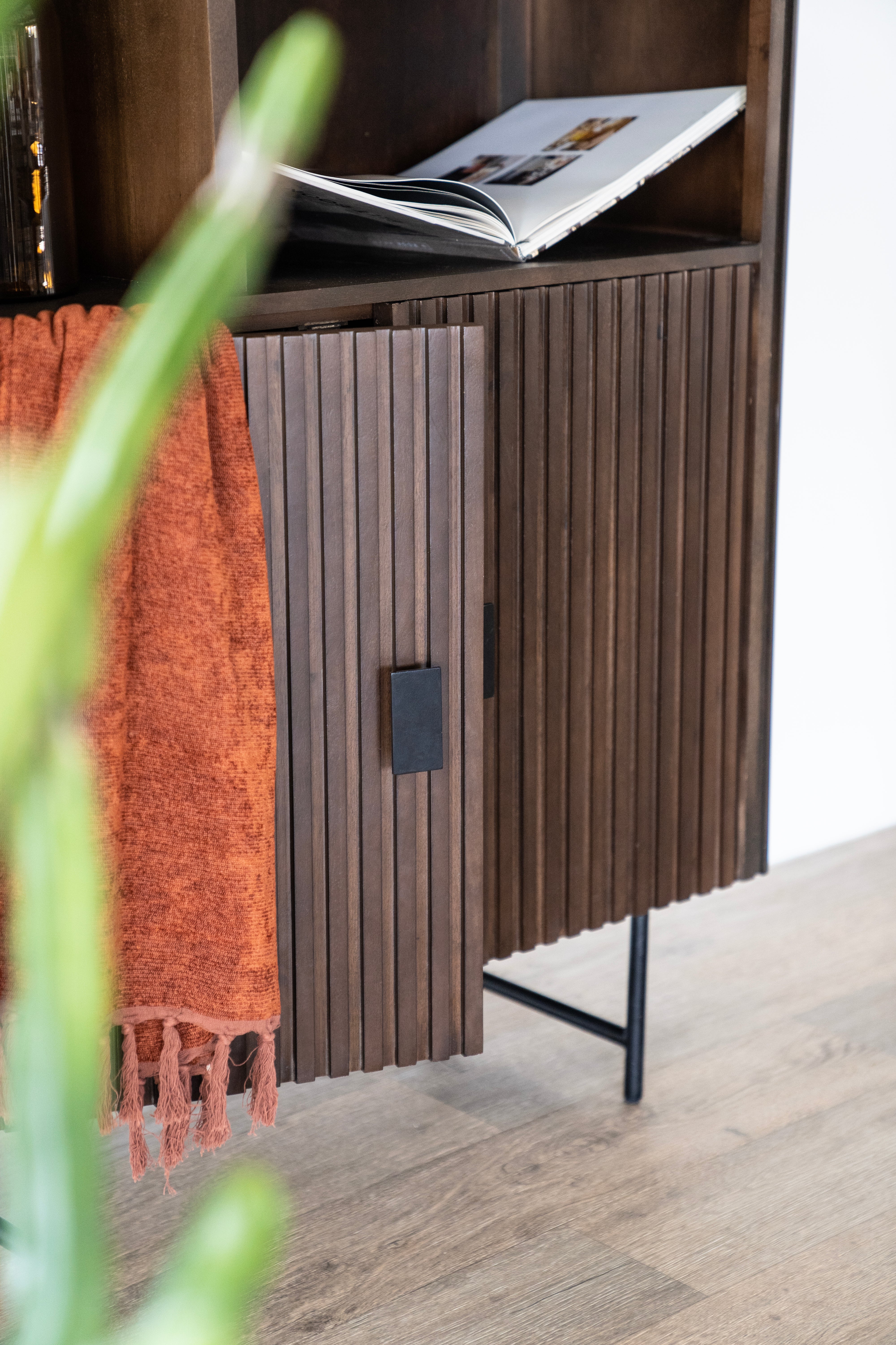 REMI Shelf dark brown mango wood
