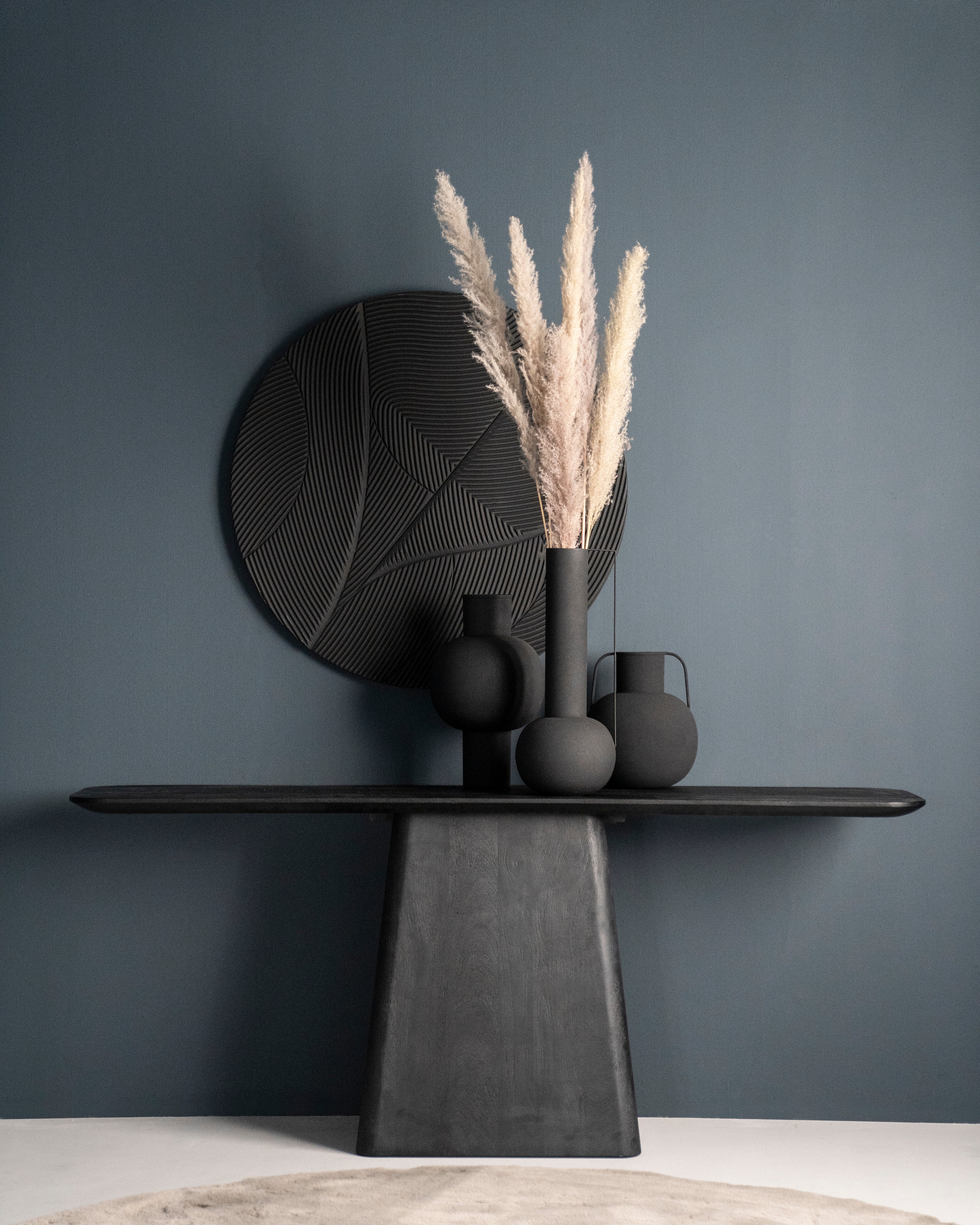 Konsole ARON schwarzes Mangoholz