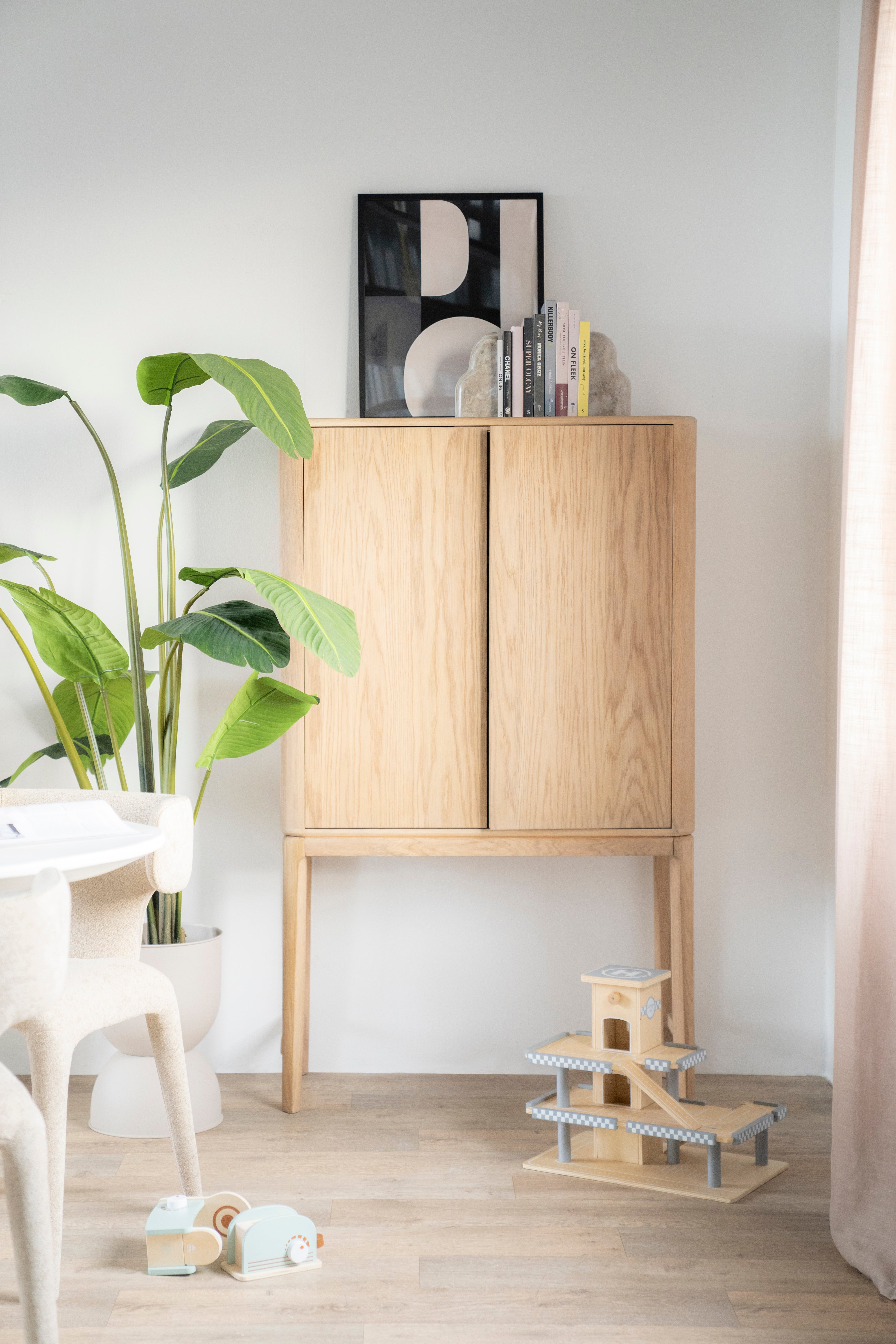 HARVEY high cabinet oak wood