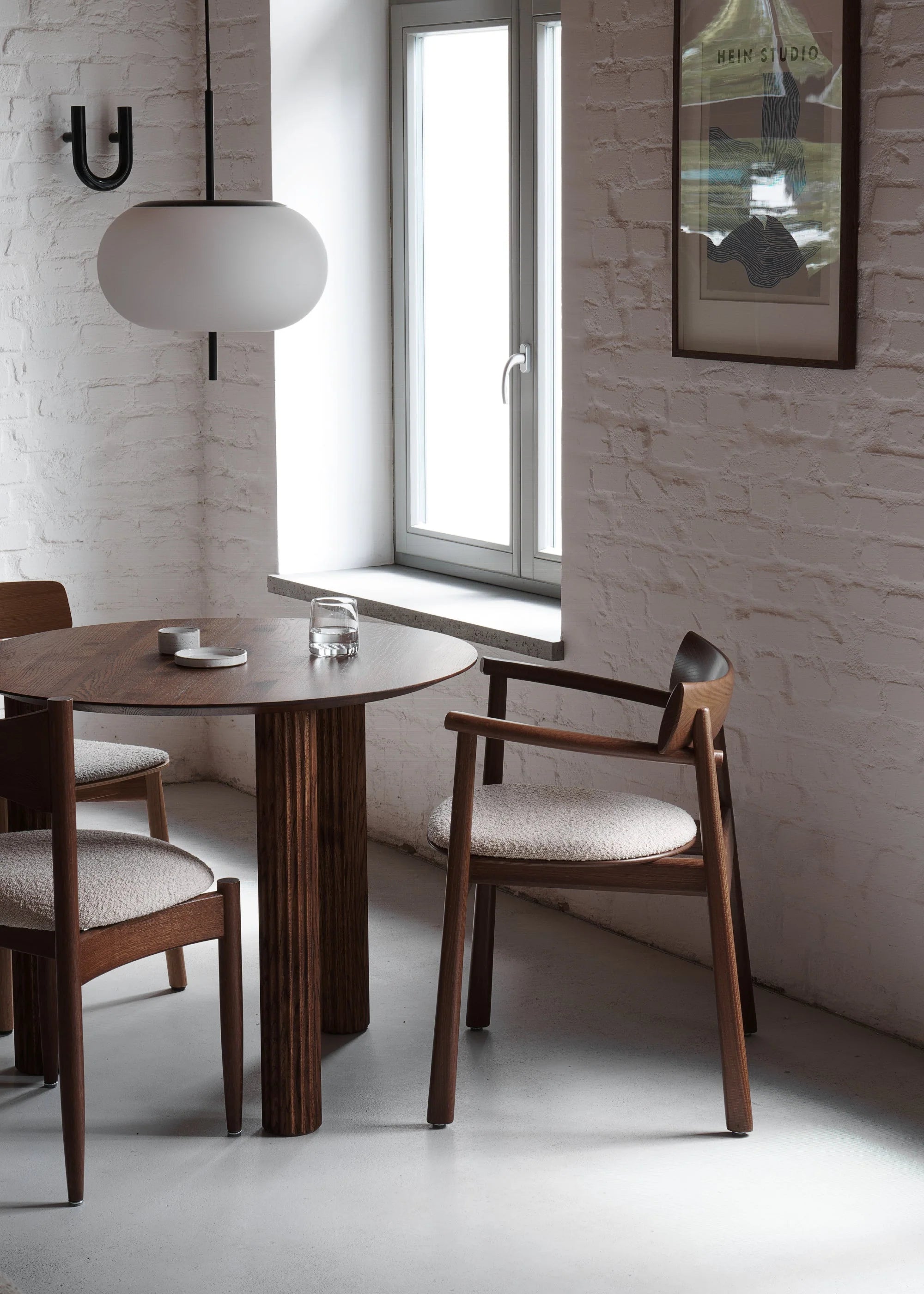 ELIPSA SOFT Chair in Oak Wood and Sandy Boucle