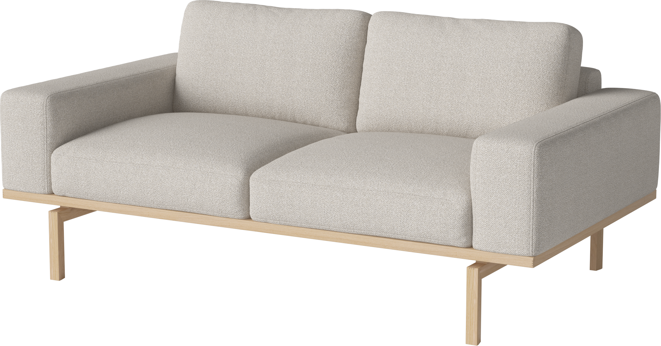 2-Personen-Sofa Elton-Basis aus gebleichtem Eichenholz