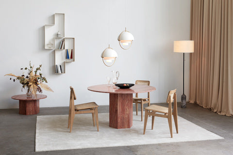 GRAVITY floor lamp white marble