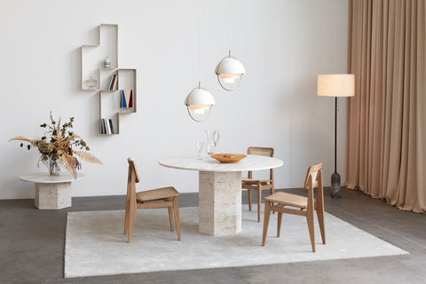 GRAVITY floor lamp white marble