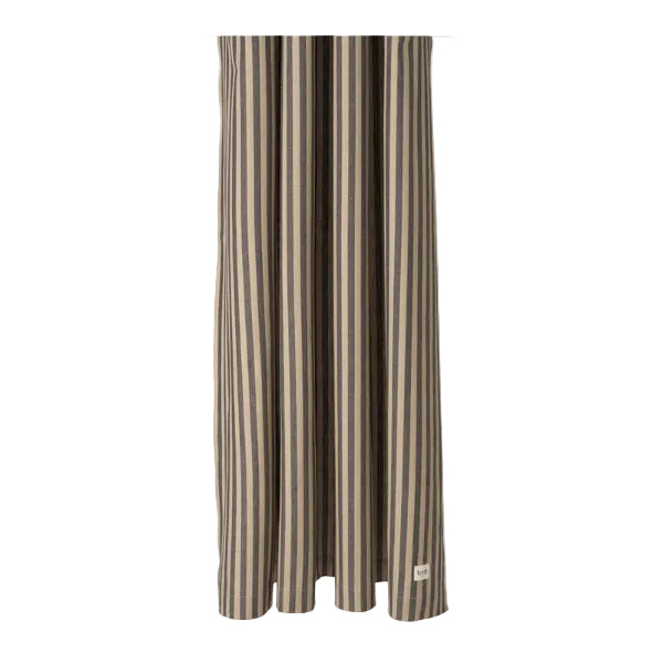 CHAMBRAY Shower Curtain Gray with Beige