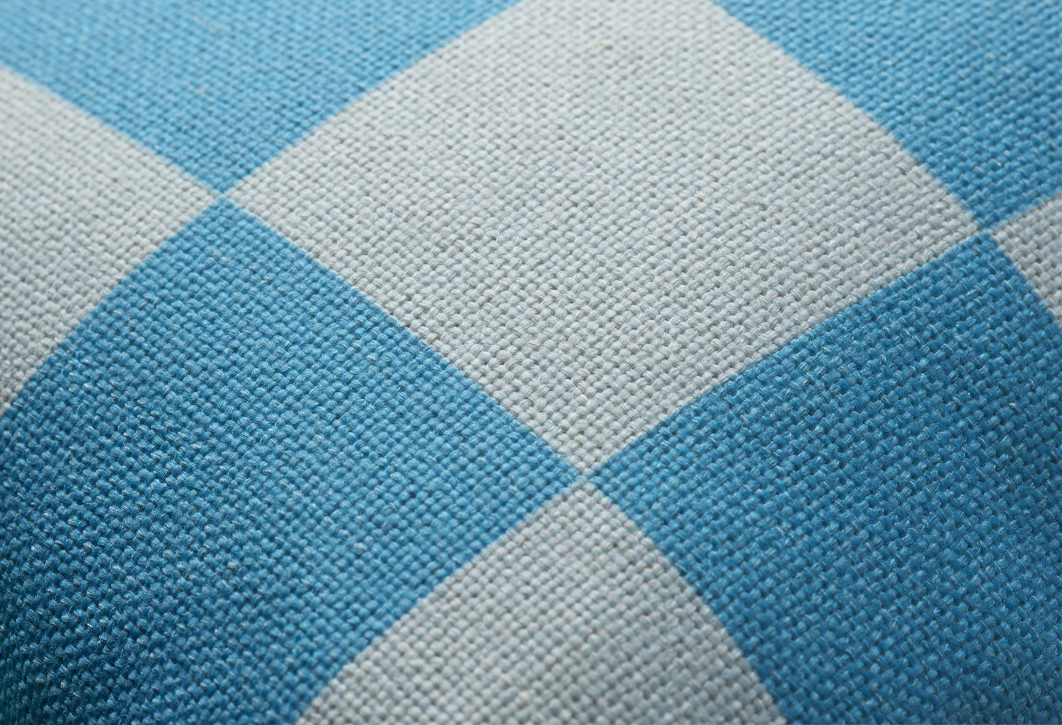 Rechteckiges Kissen STRIPES AND CHECKS blau