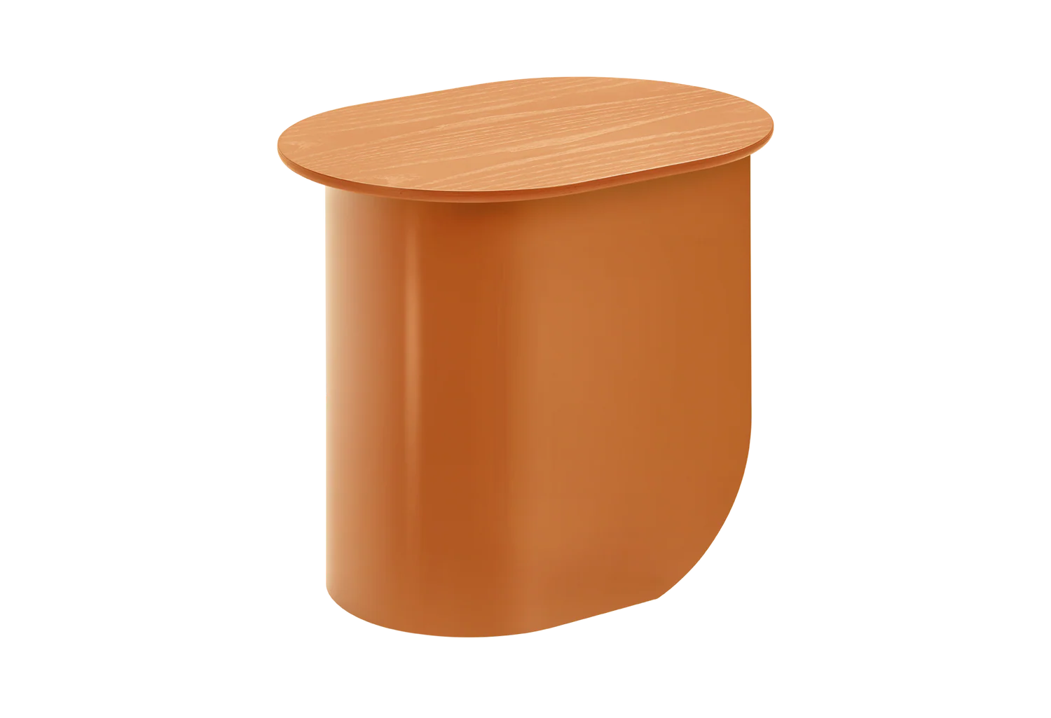 PLATEAU Side Table in Caramel Orange