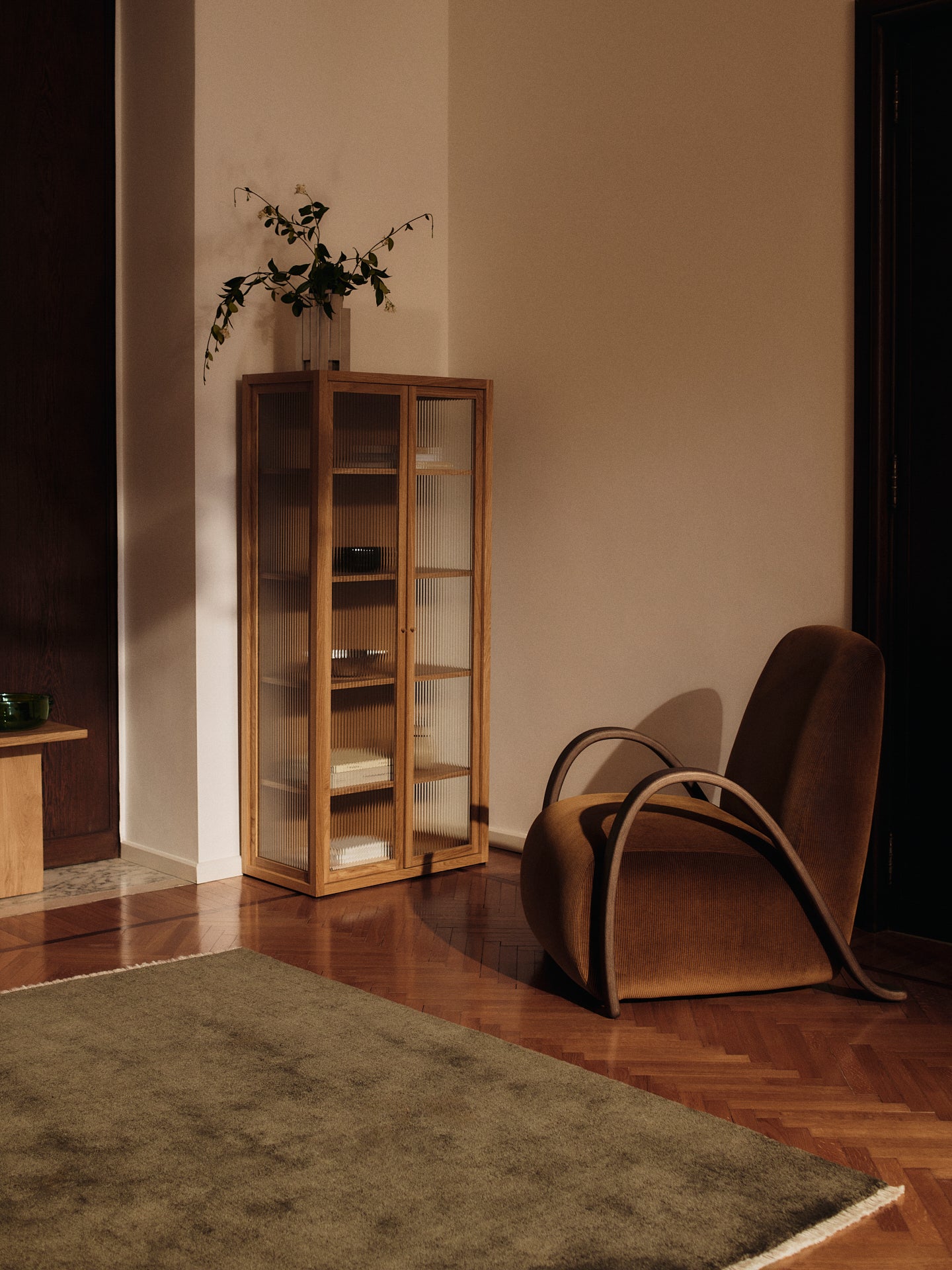 BUUR LOUNGE Armchair brown boucle