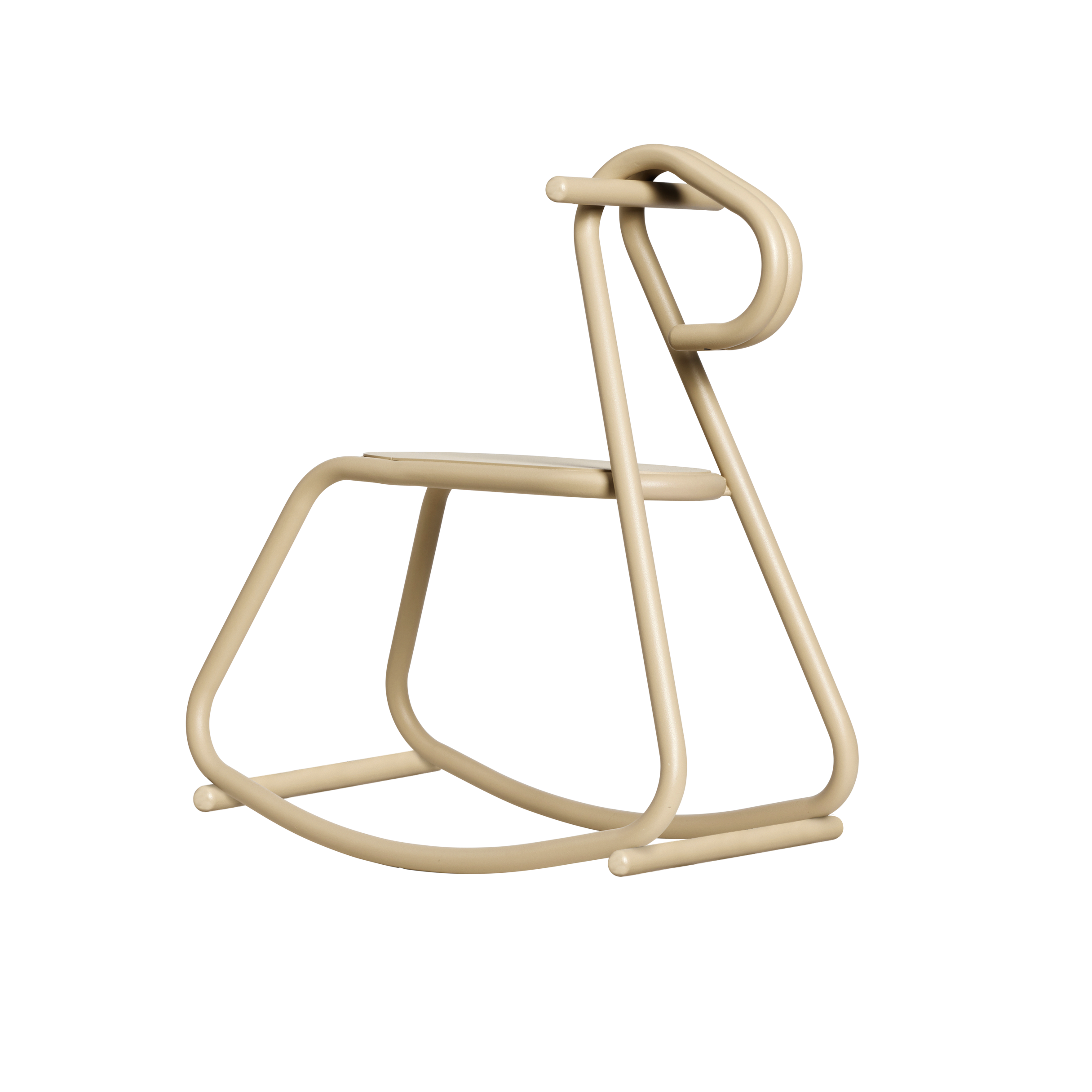 LUSSI beige rocking horse for children