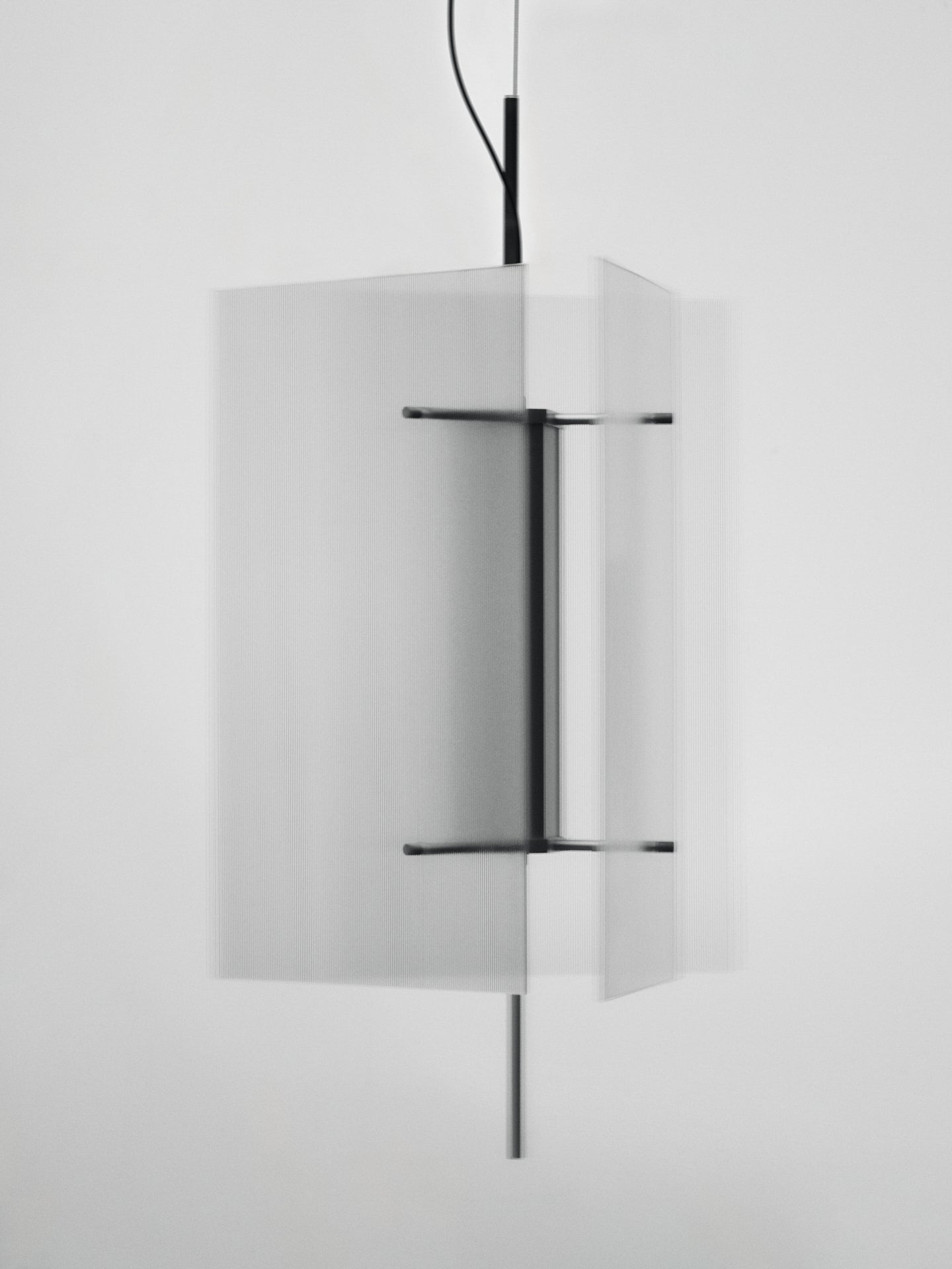 Pendant lamp OESTE ribbed glass