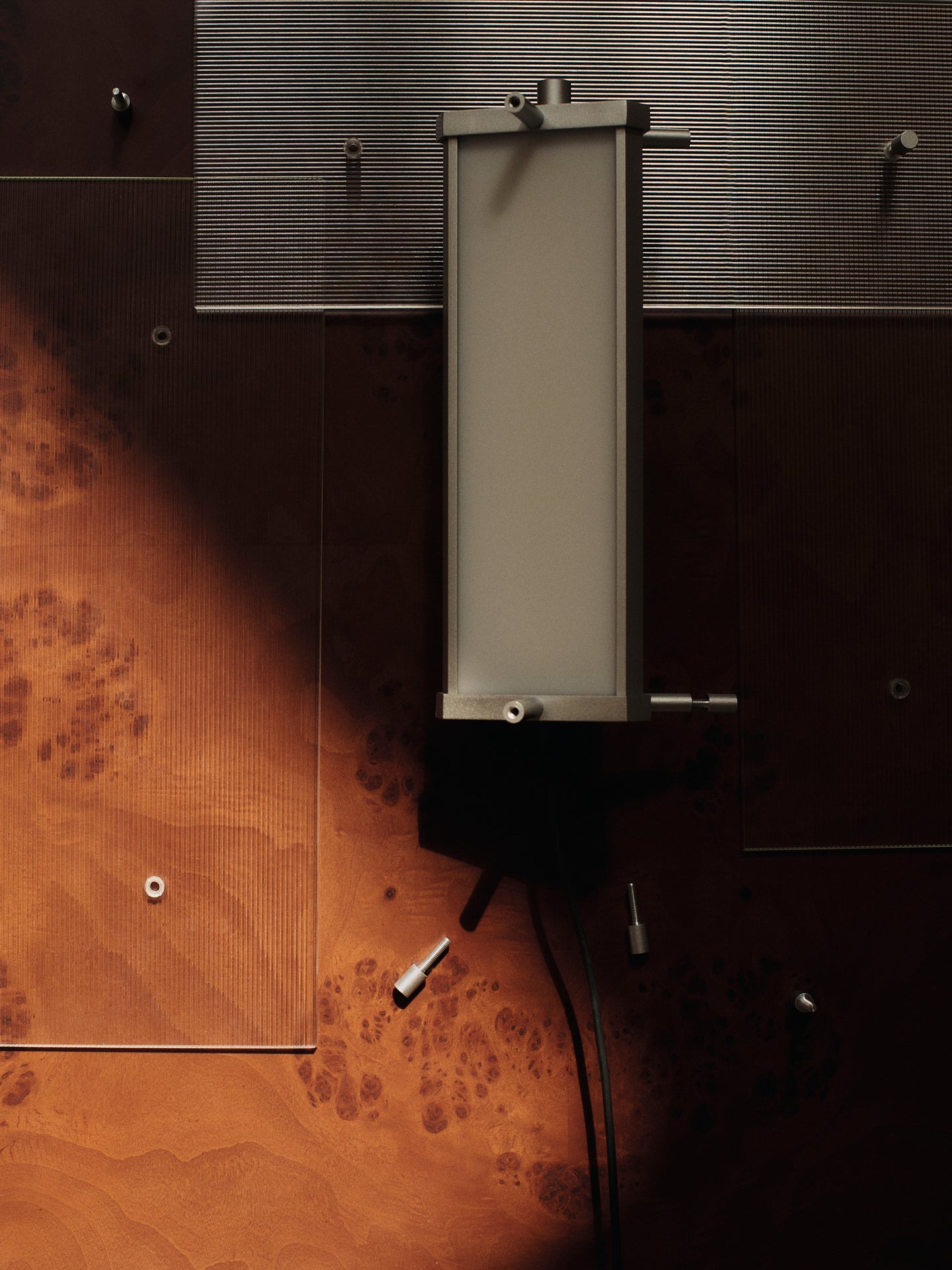 Pendant lamp OESTE ribbed glass