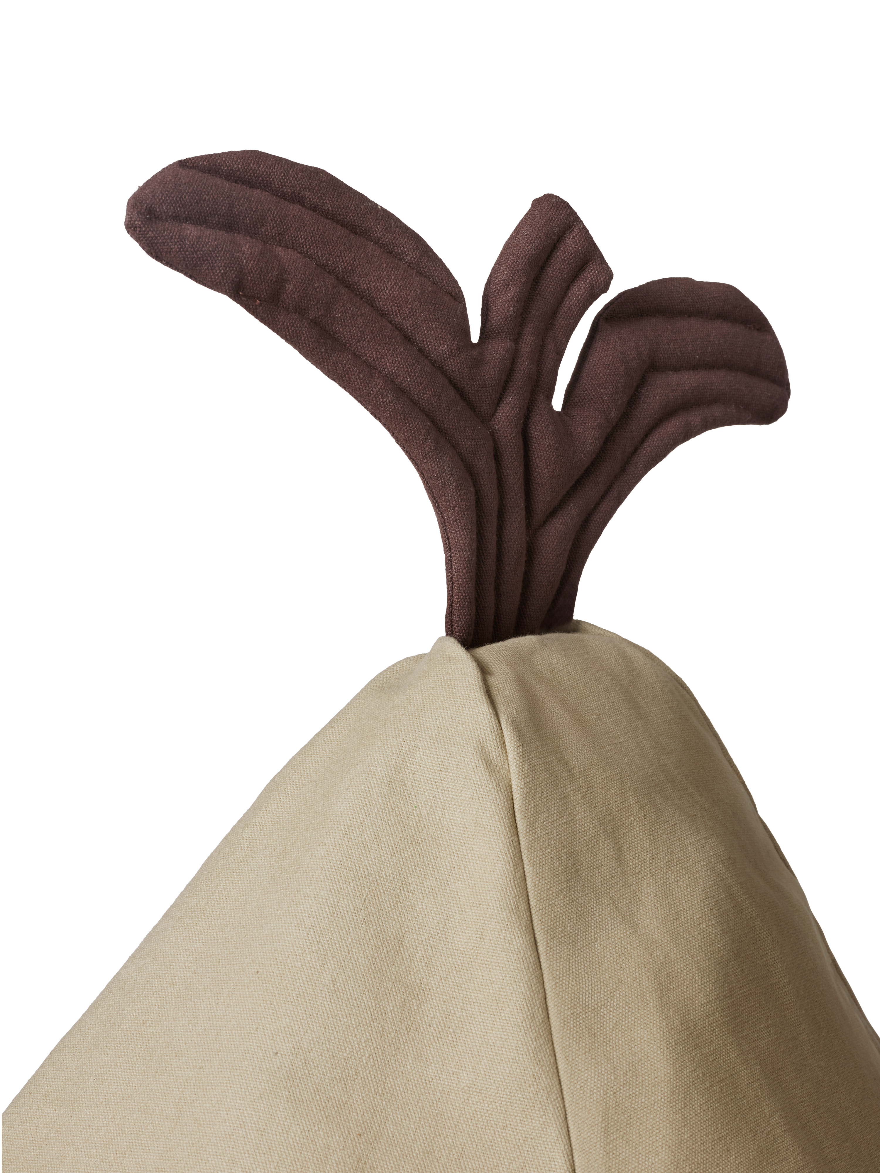 Puf PEAR klargrün mit Braun