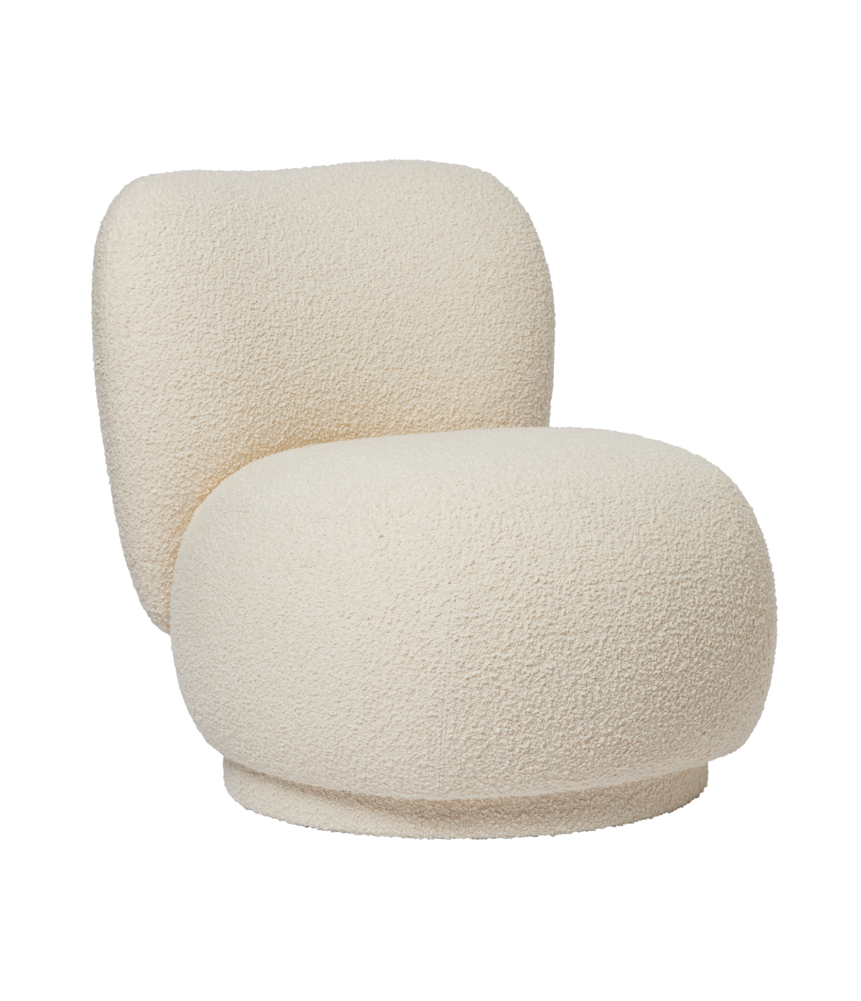 RICO PICCOLO LOUNGE Chair Nordic Bouclé broken white