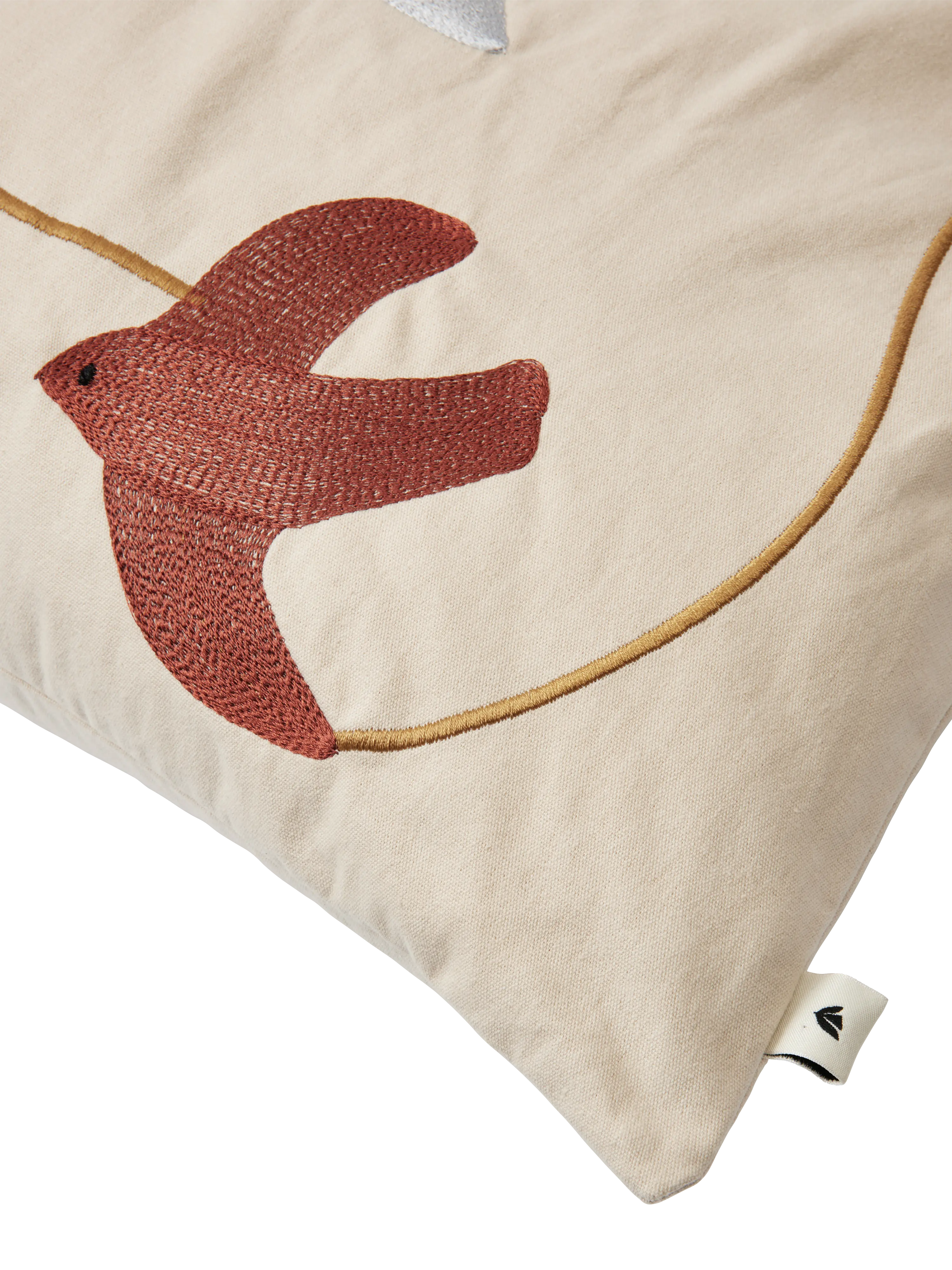 Poduszka SWIF BIRD kremowy – bawełna, ferm LIVING