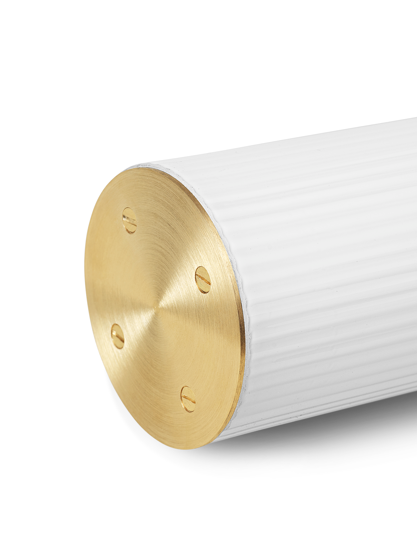 VUELTA Pendant Lamp in White with Brass Finish