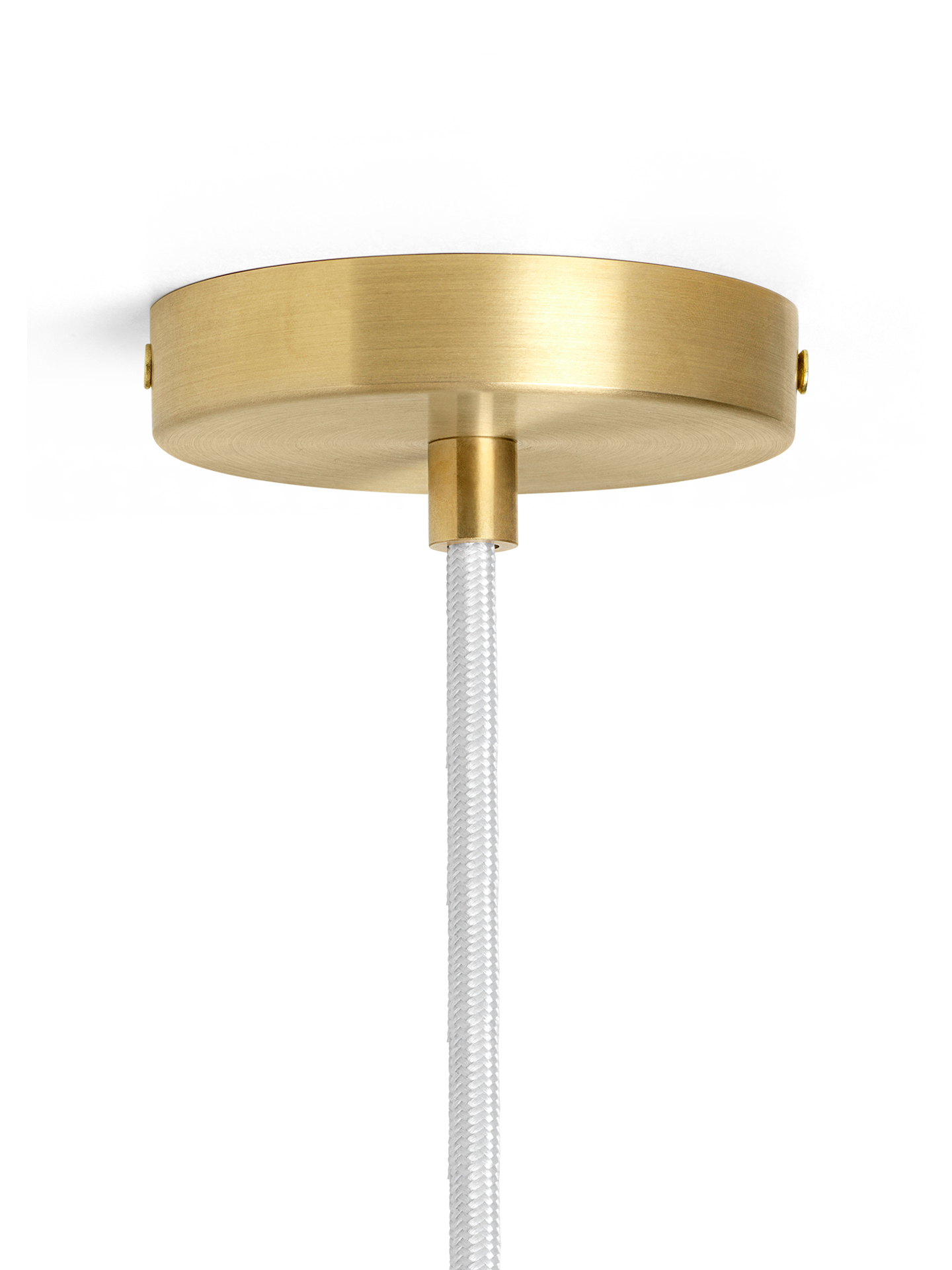VUELTA Pendant Lamp in White with Brass Finish