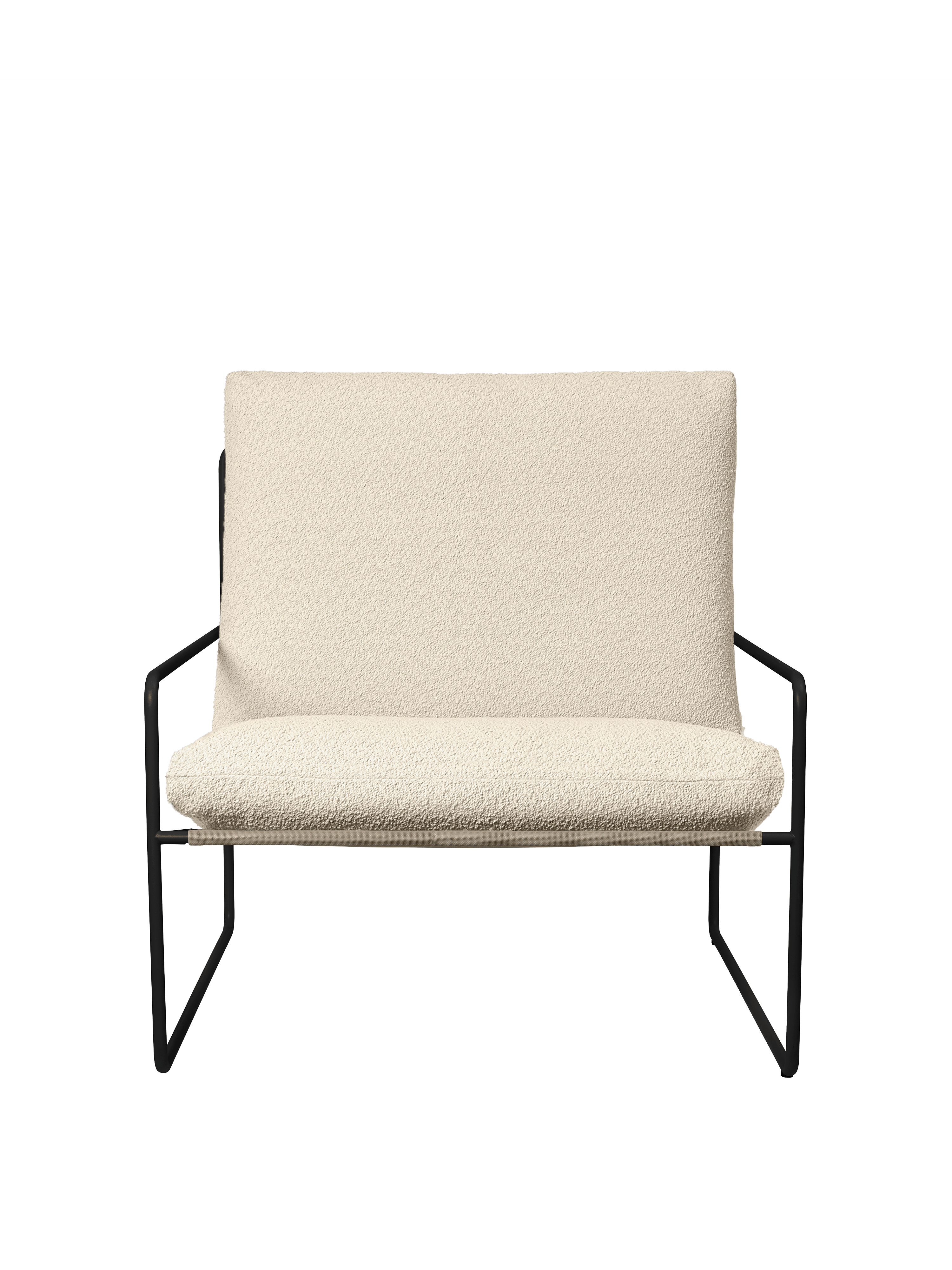 Outdoor Armchair DESERT Broken White with Black Base