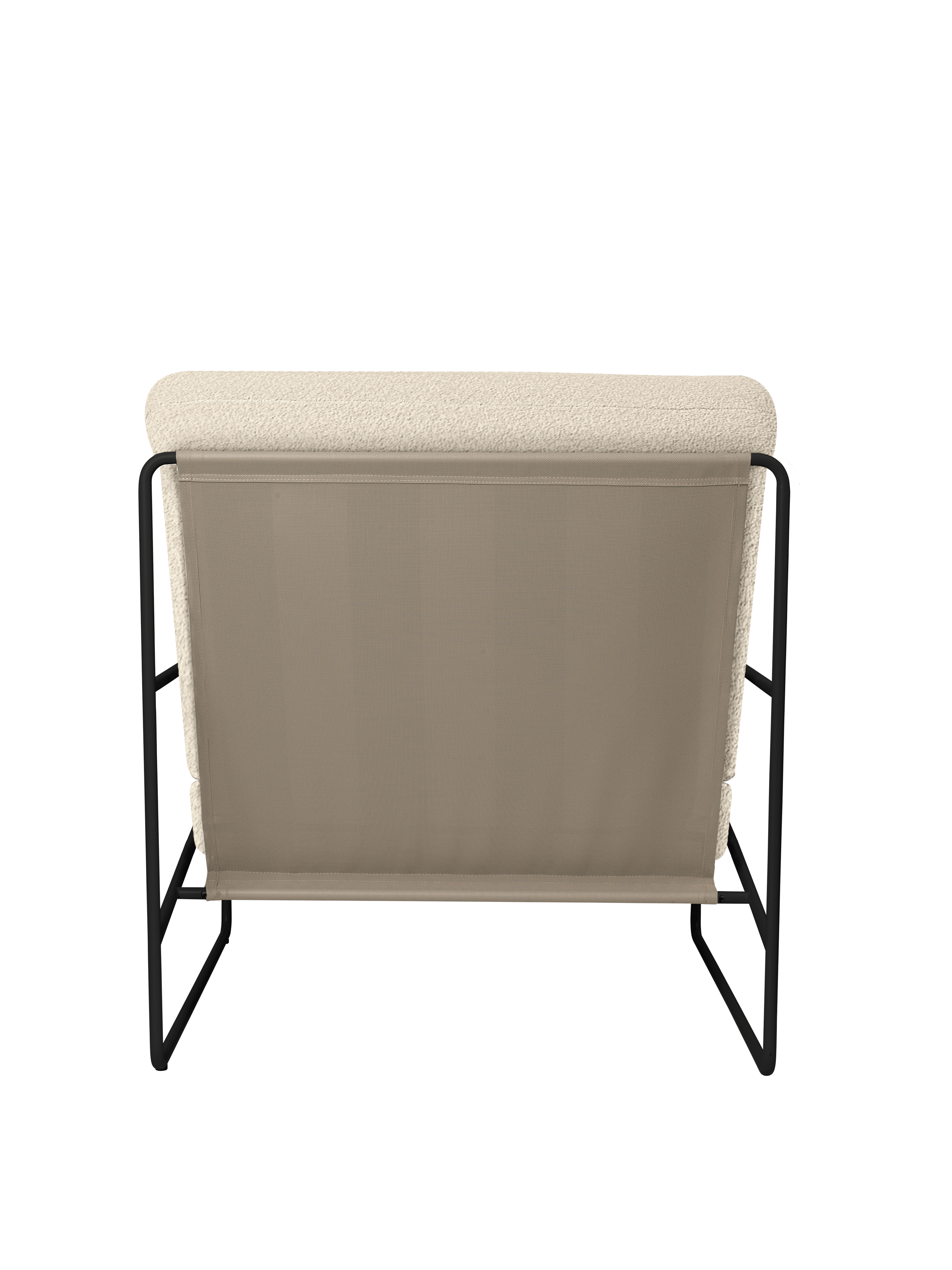 Outdoor Armchair DESERT Broken White with Black Base
