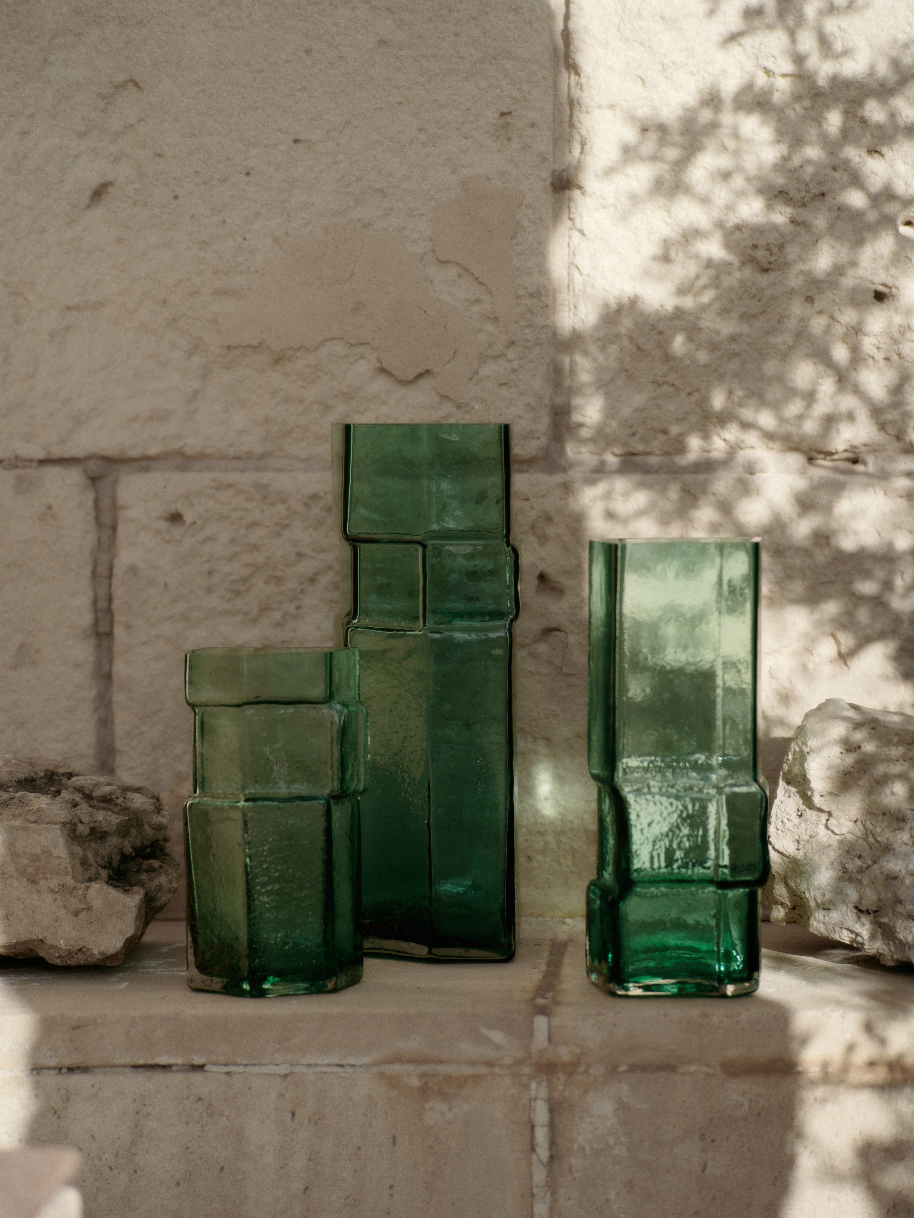 Vase MURO grünes Glas