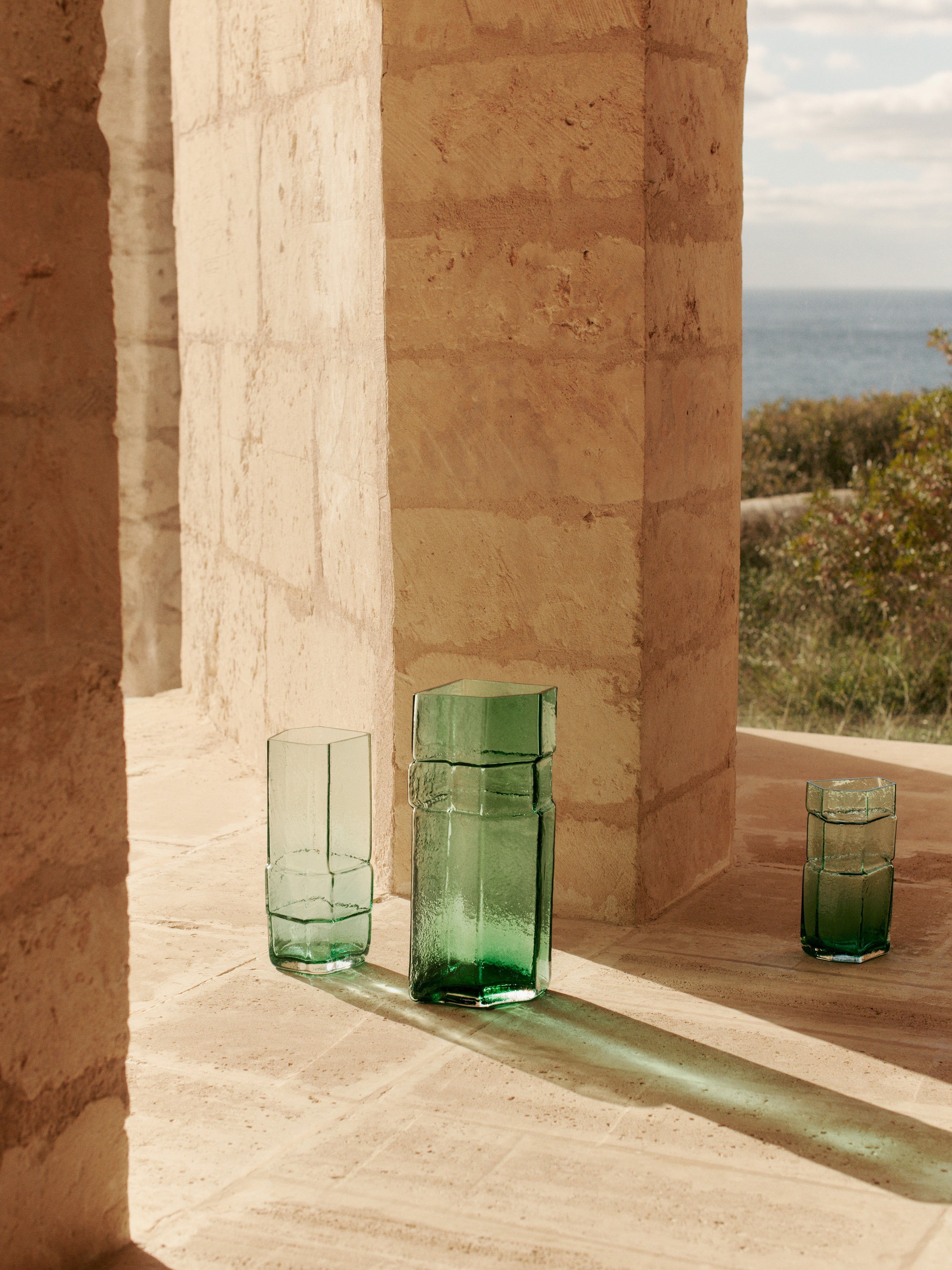 Vase MURO grünes Glas