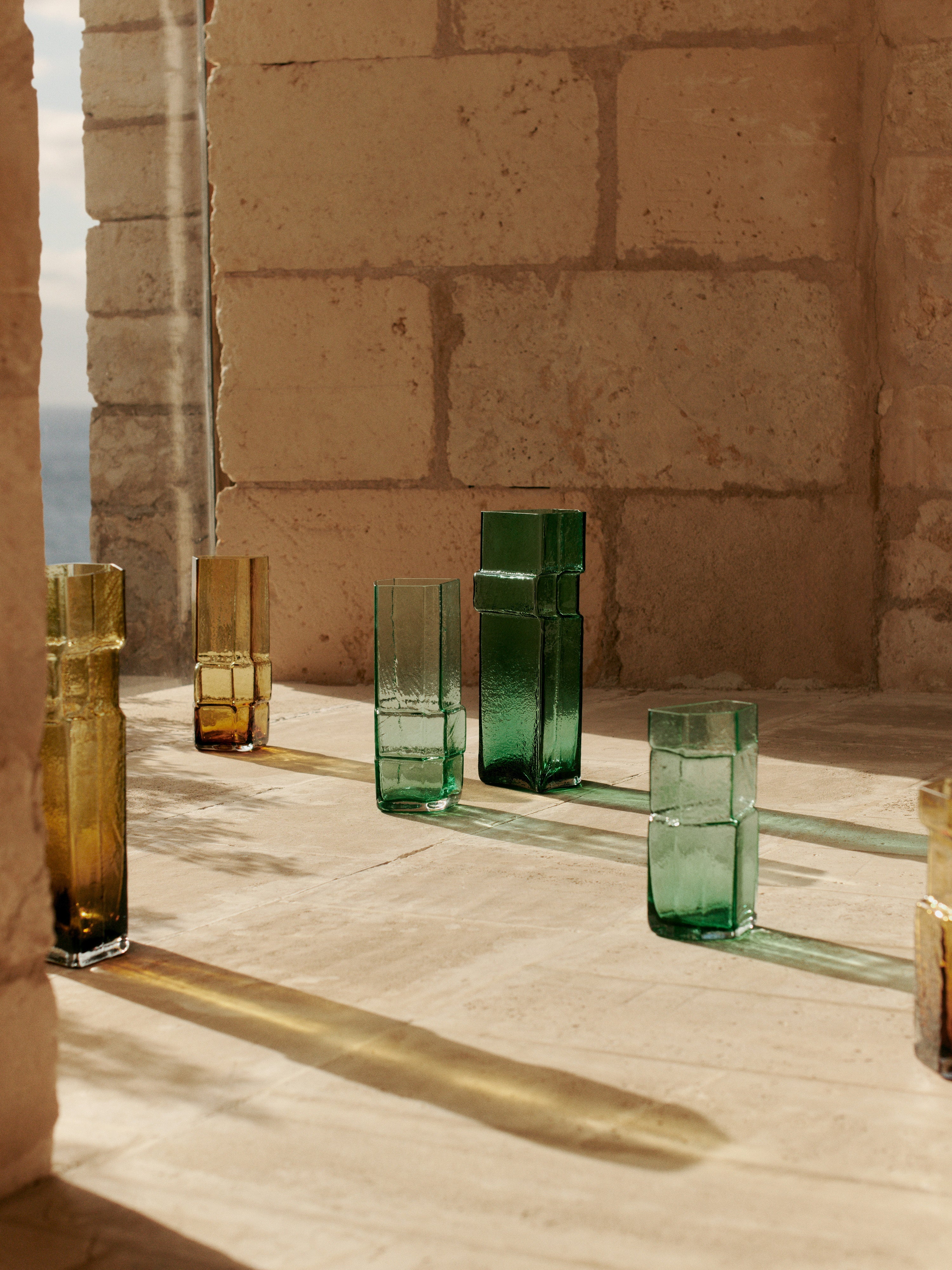 Vase MURO grünes Glas