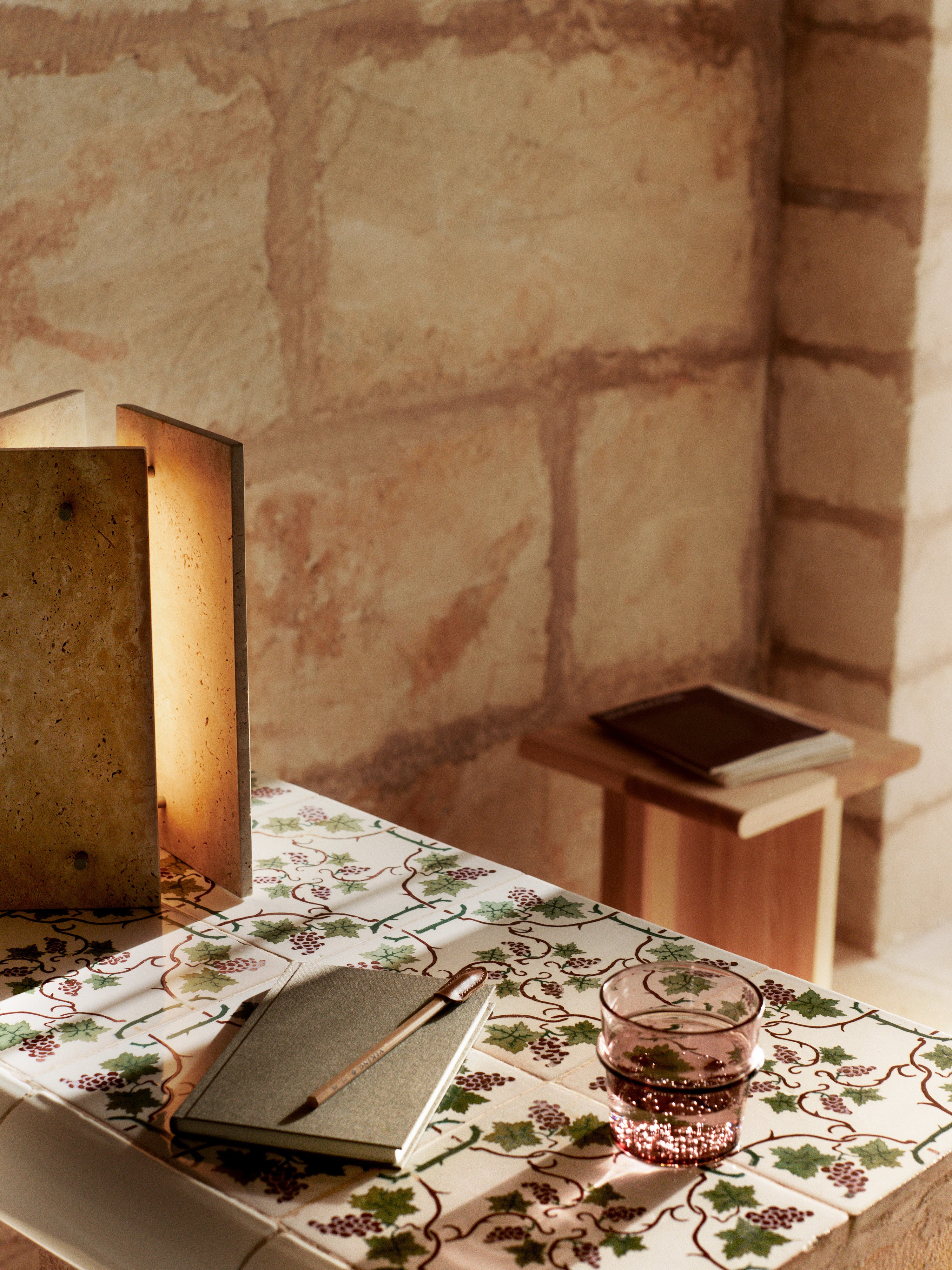 OESTE travertine table lamp