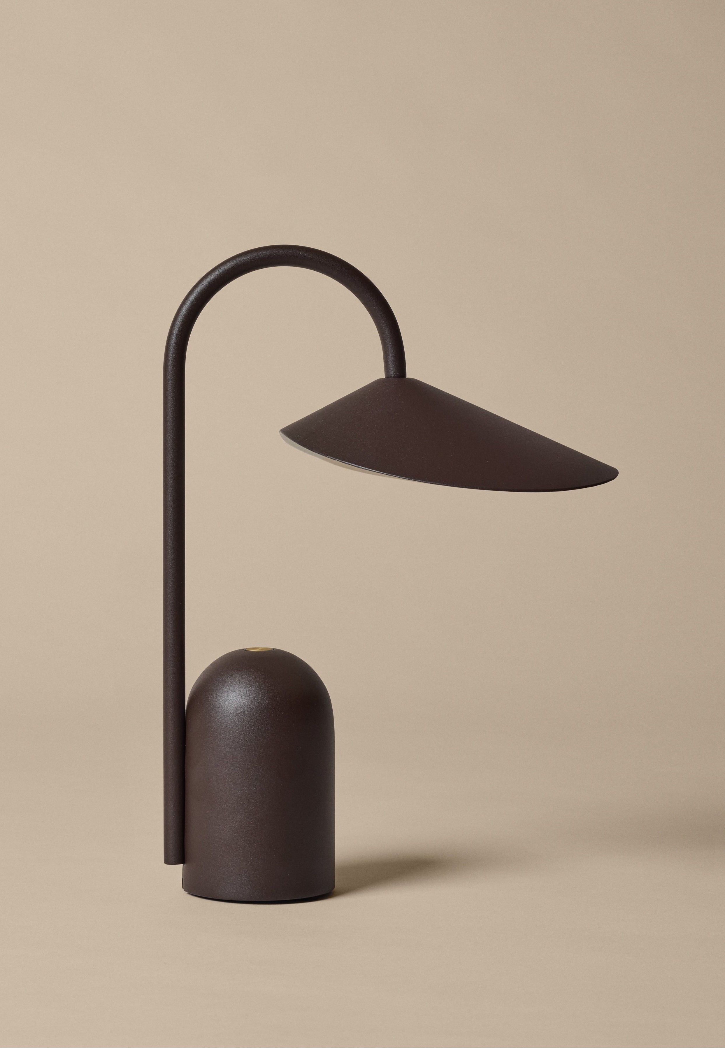 Tragbare Lampe ARUM dunkle Schokolade