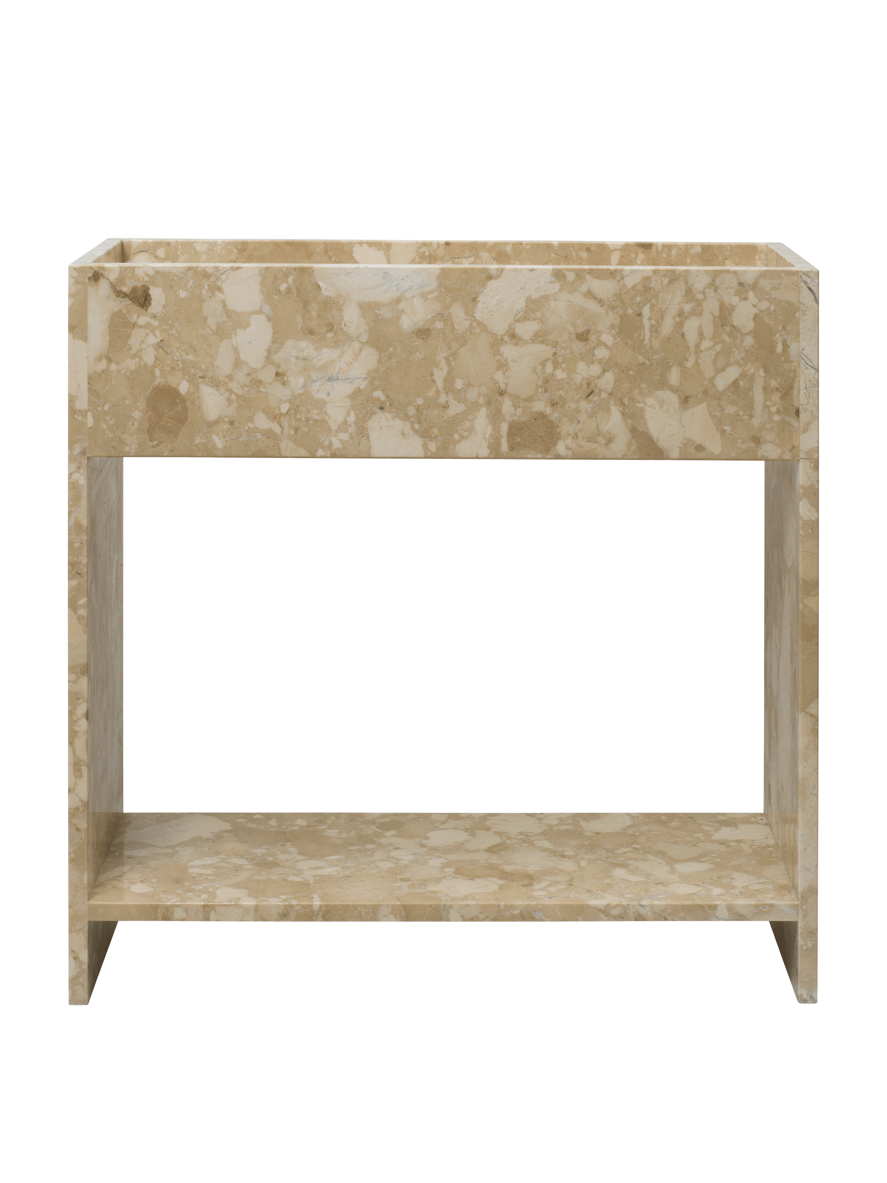 STONE PLANT BOX console sandy marble