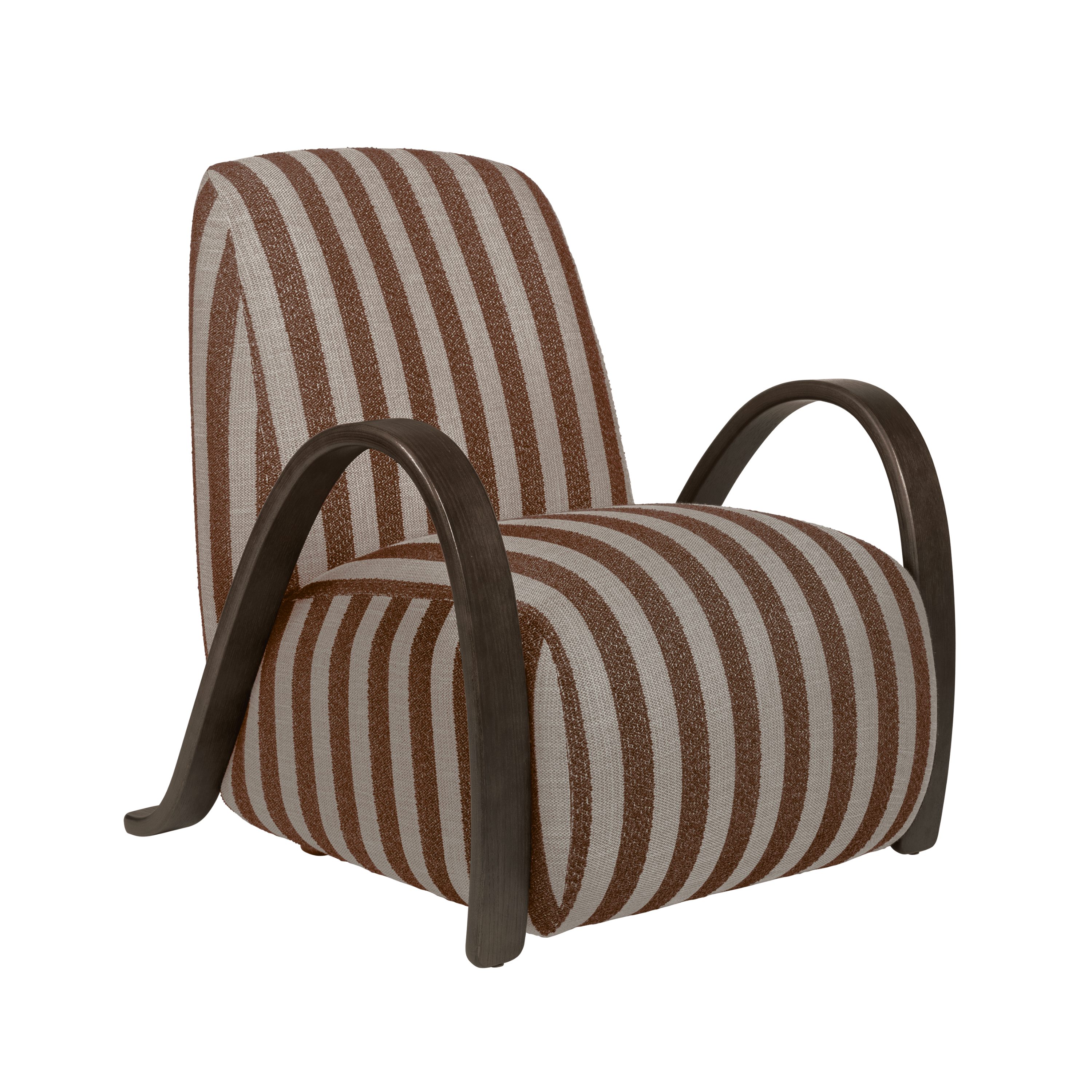 BUUR LOUNGE Chocolate Armchair Louisiana with Sand
