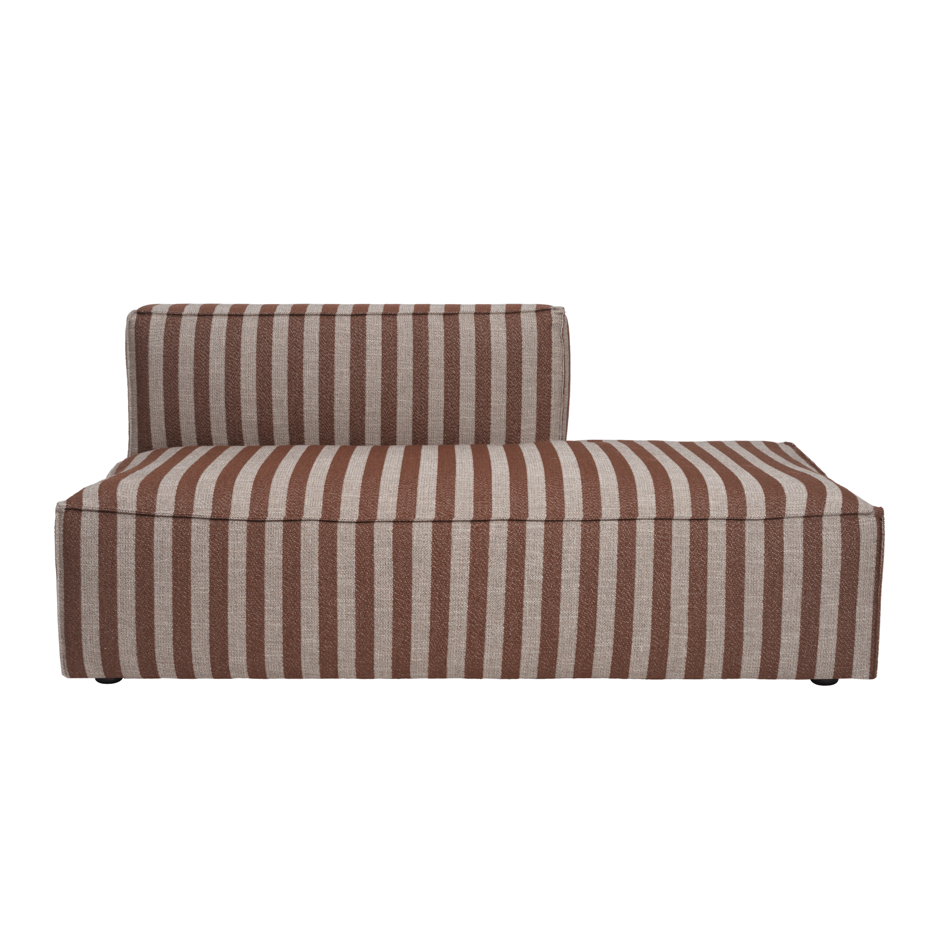 CATENA Louisiana Modular Sofa - Right-Open End Element in Chocolate with Sand